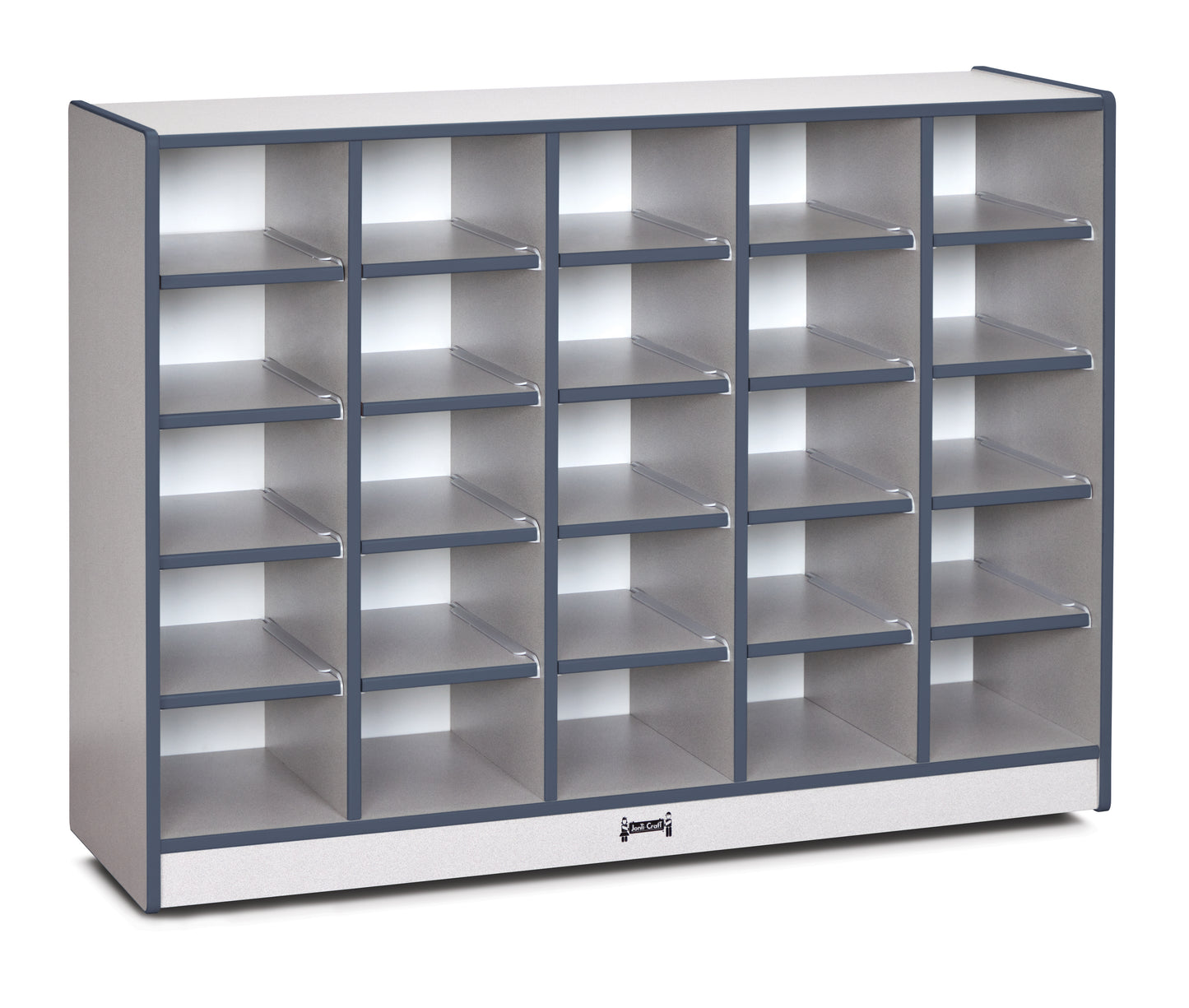 Rainbow Accents 25 Cubbie-Tray Mobile Storage - without Trays - Blue
