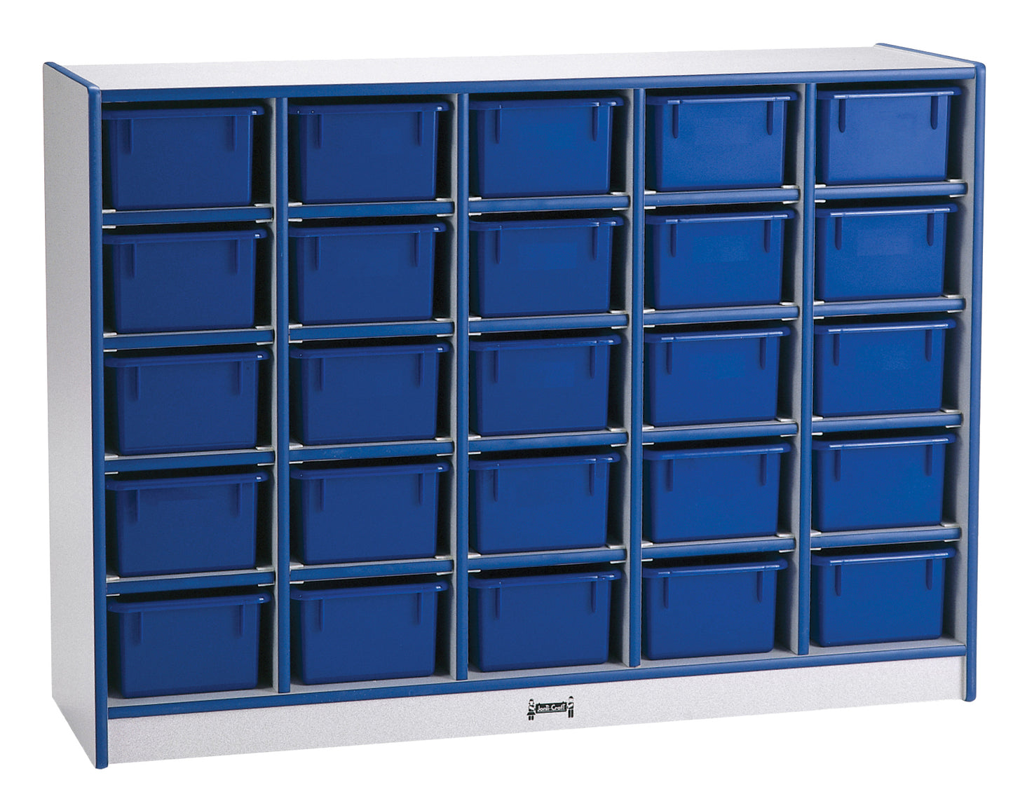 Rainbow Accents 25 Cubbie-Tray Mobile Storage - without Trays - Blue