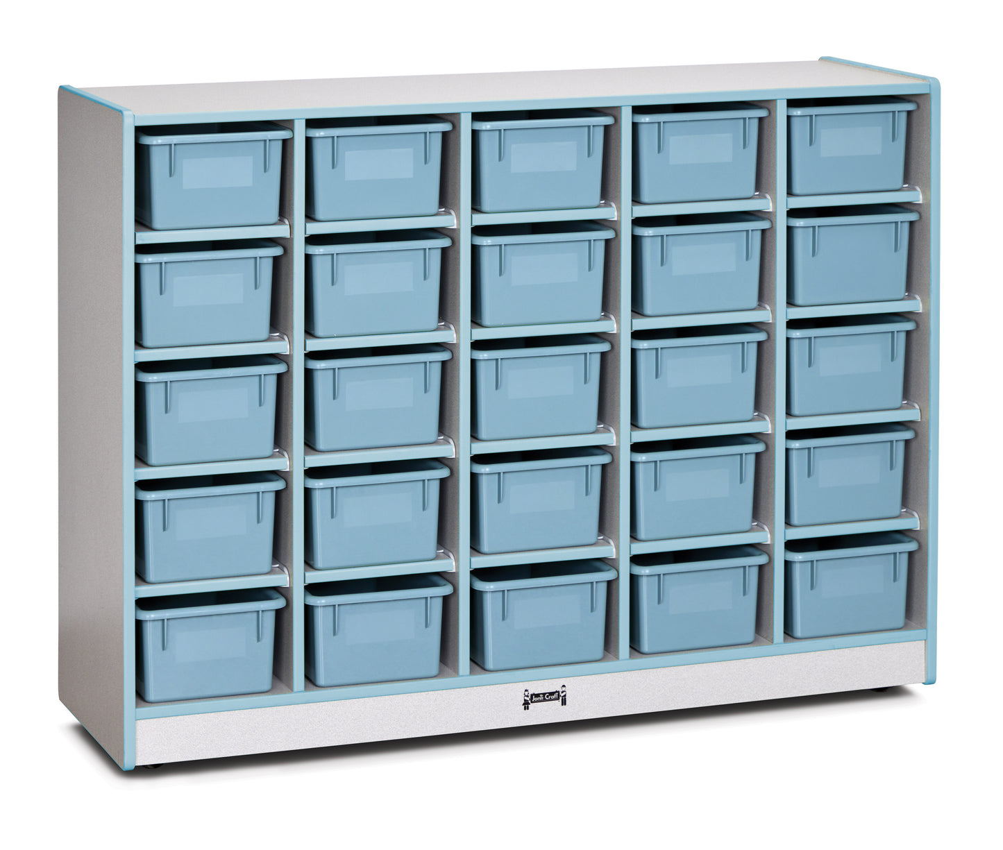 Rainbow Accents 25 Cubbie-Tray Mobile Storage - without Trays - Blue