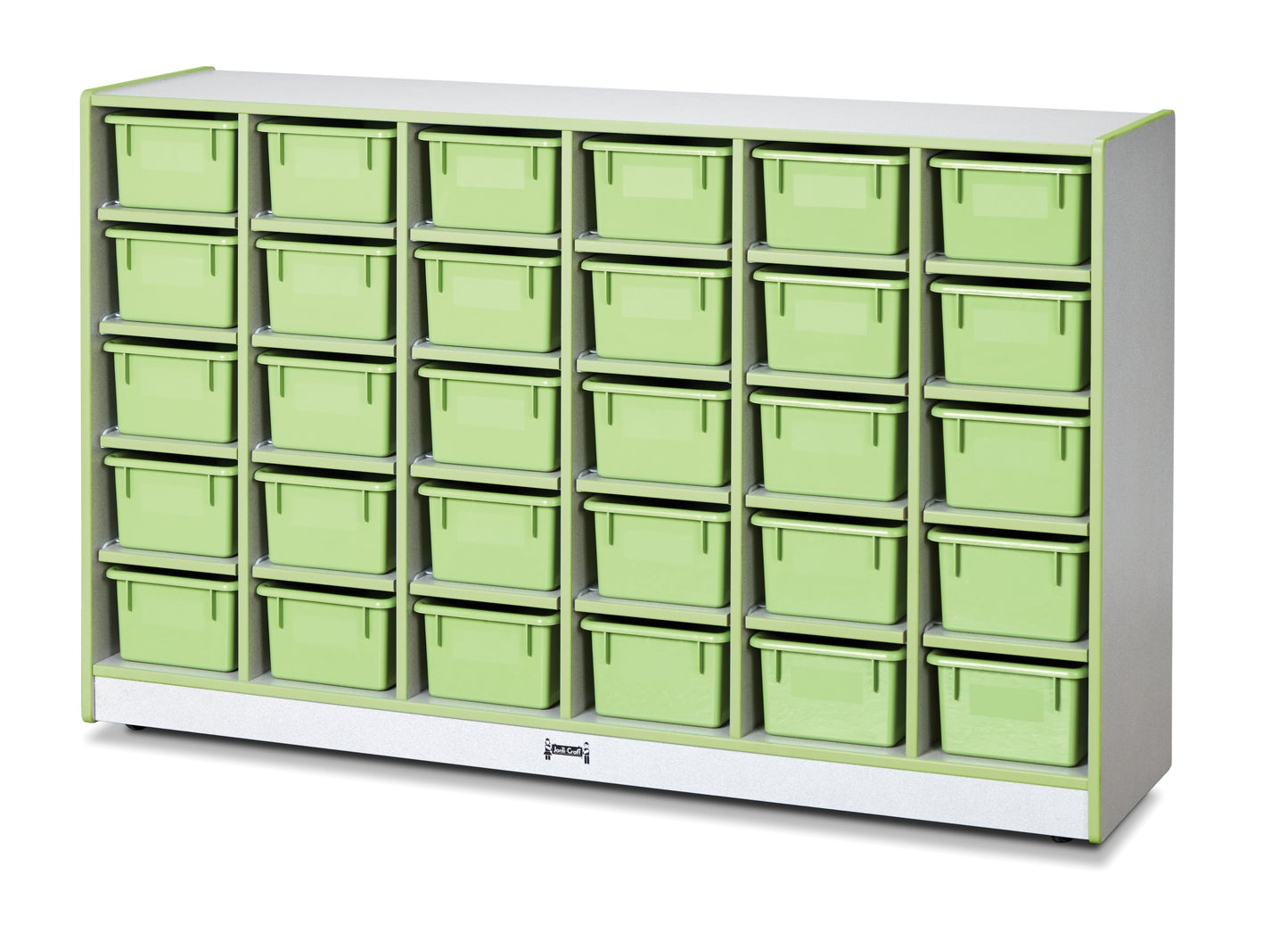 Rainbow Accents 30 Cubbie-Tray Mobile Storage - without Trays - Gray