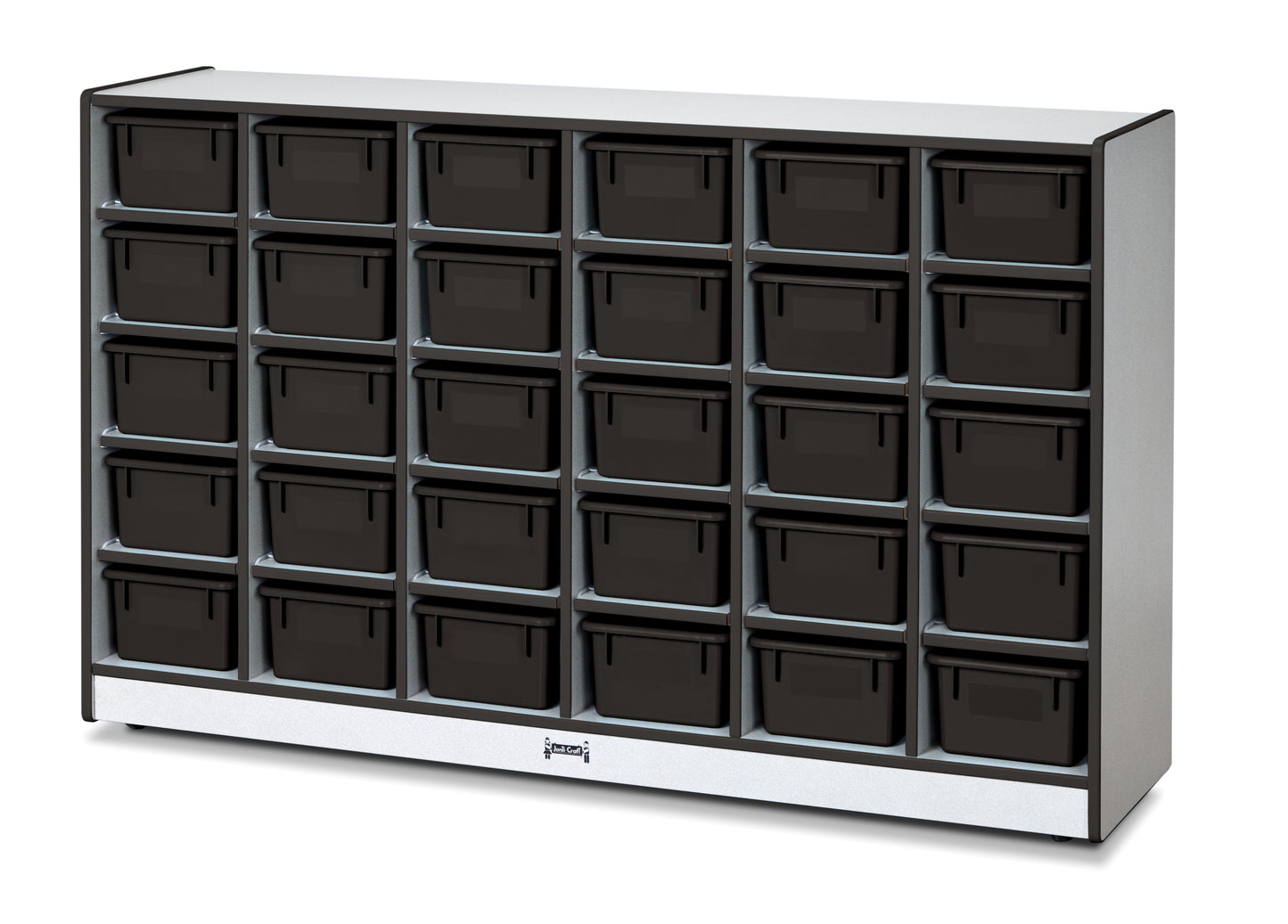 Rainbow Accents 30 Cubbie-Tray Mobile Storage - without Trays - Gray