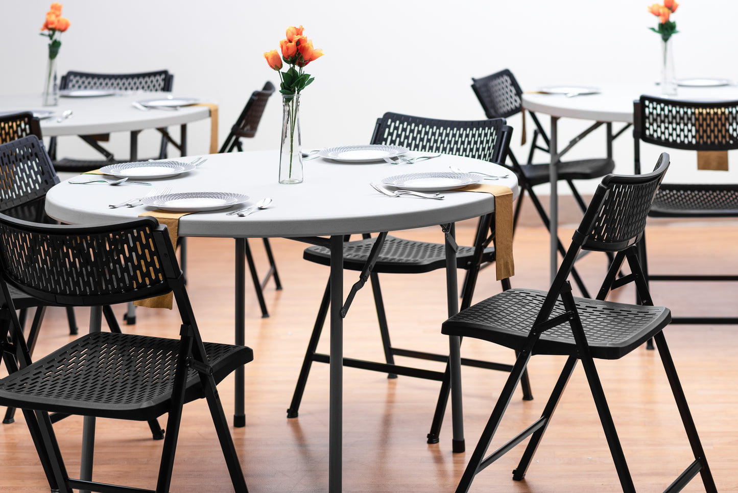 Round Tables & Airflex Chairs