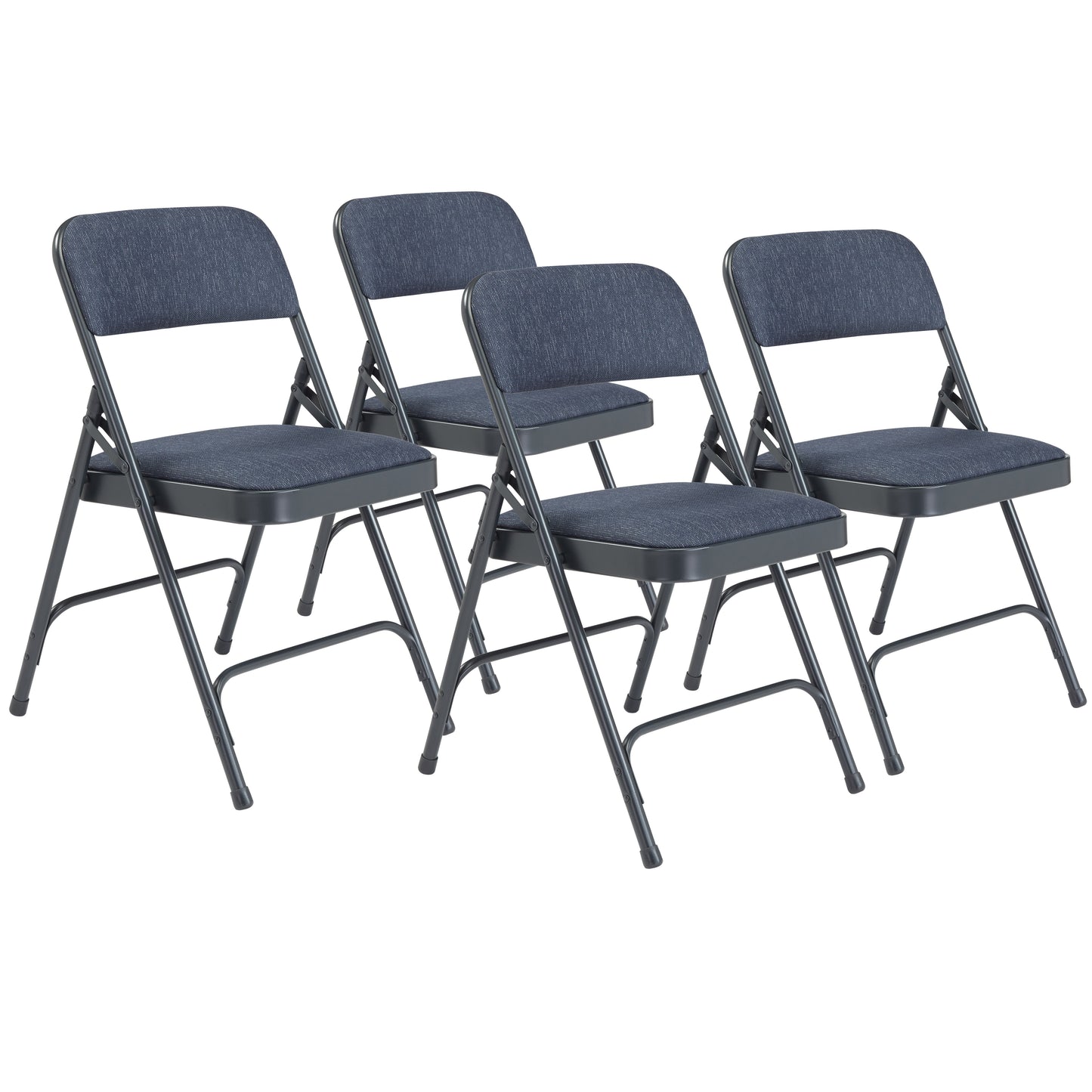 2200 Series Deluxe Fabric Upholstered Double Hinge Premium Folding Chair (Pack of 4)