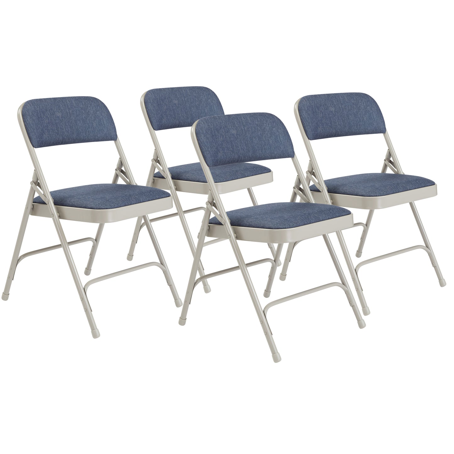 2200 Series Deluxe Fabric Upholstered Double Hinge Premium Folding Chair (Pack of 4)