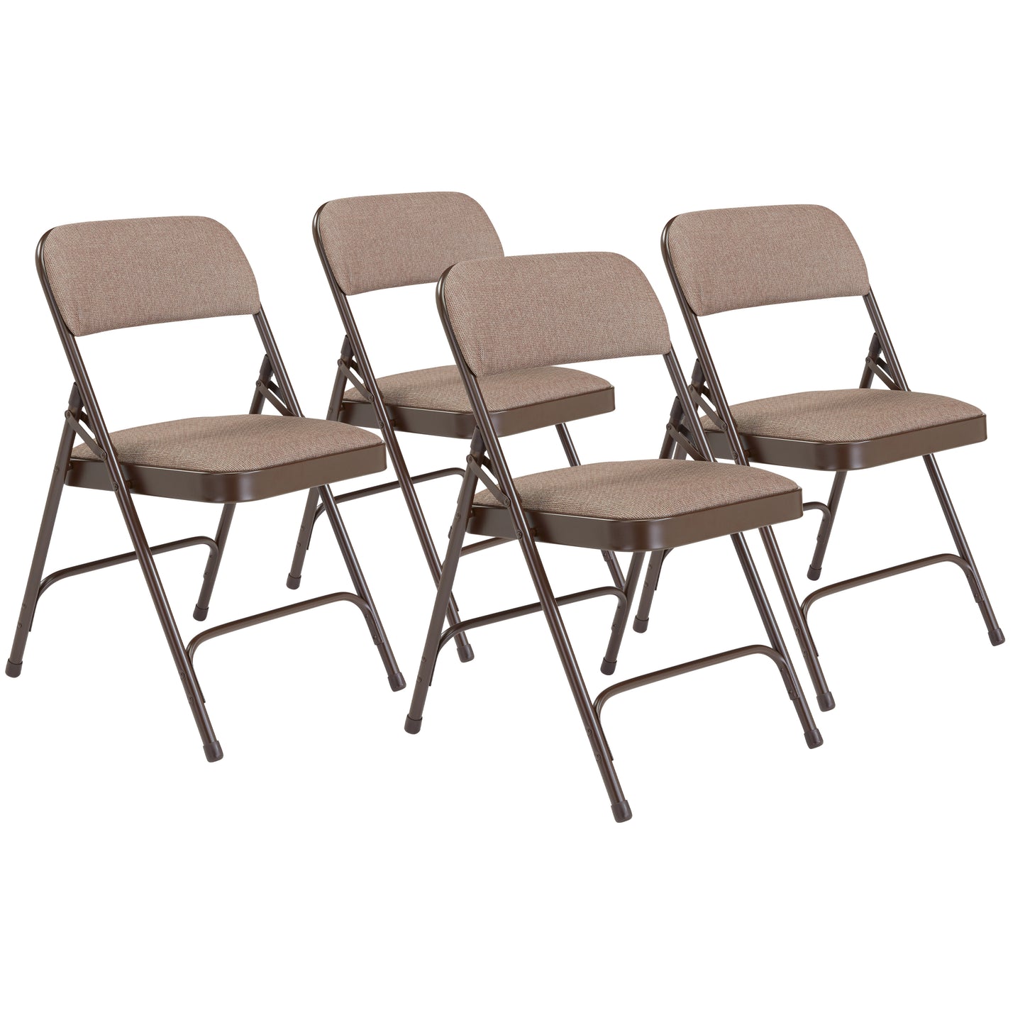 2200 Series Deluxe Fabric Upholstered Double Hinge Premium Folding Chair (Pack of 4)