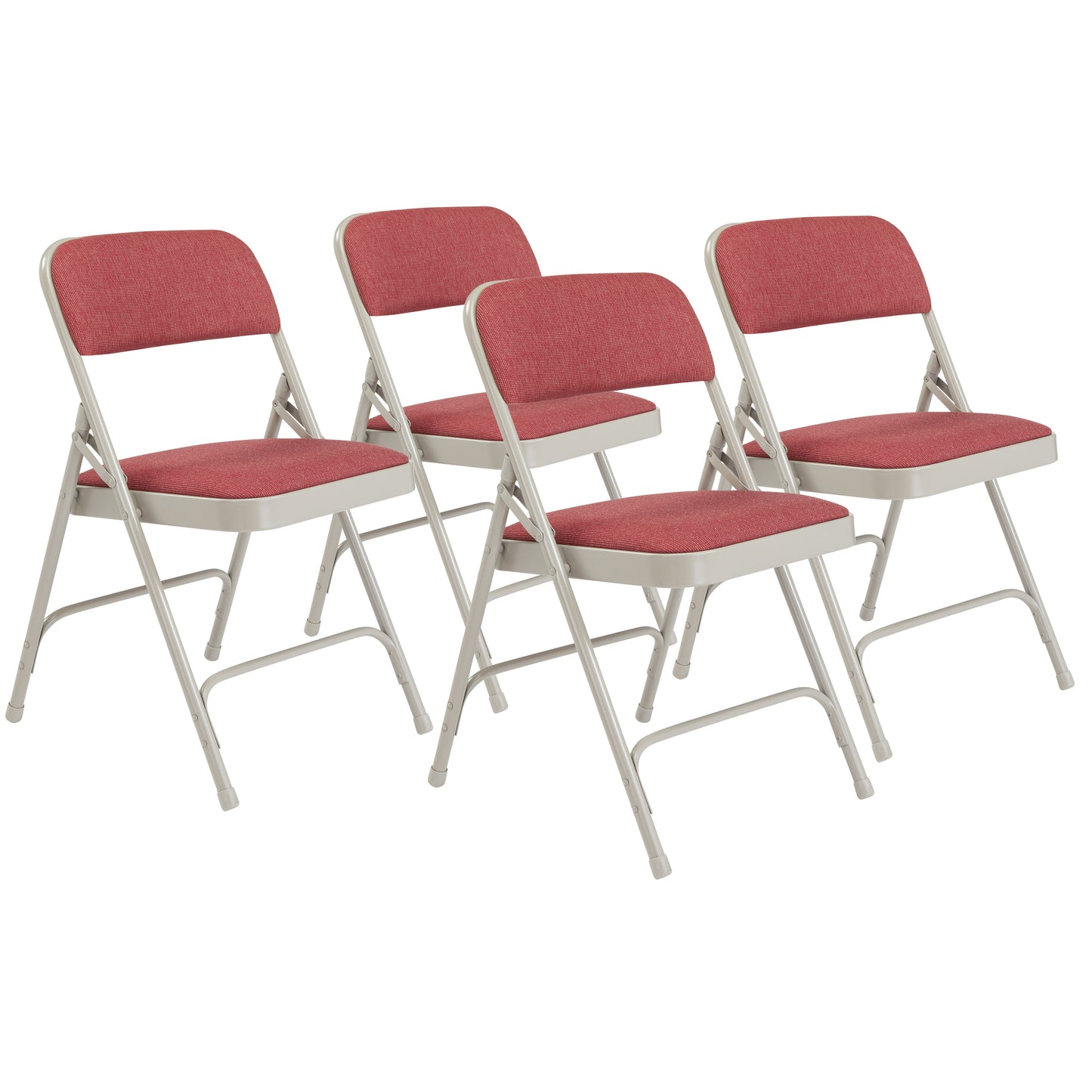 2200 Series Deluxe Fabric Upholstered Double Hinge Premium Folding Chair (Pack of 4)