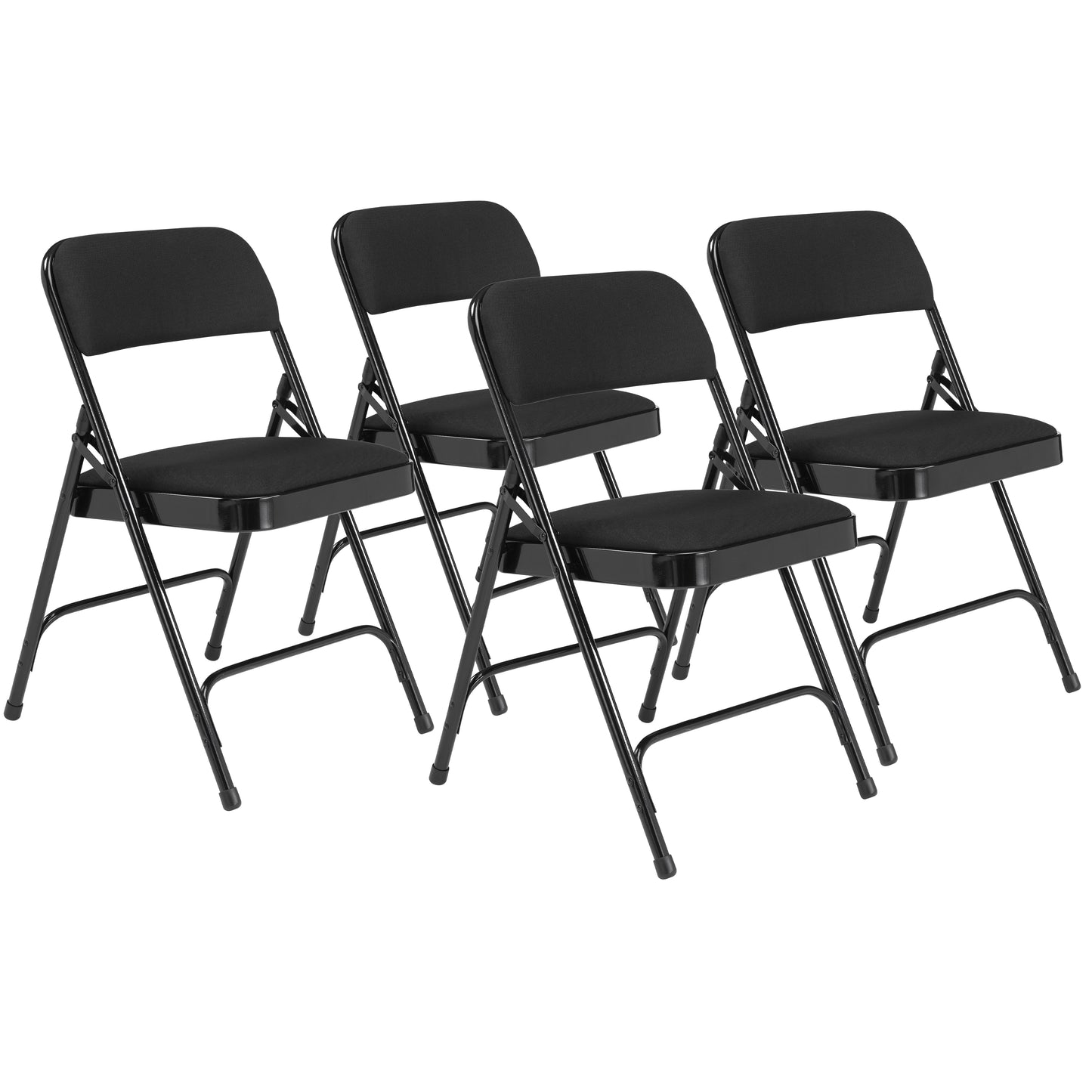 2200 Series Deluxe Fabric Upholstered Double Hinge Premium Folding Chair (Pack of 4)