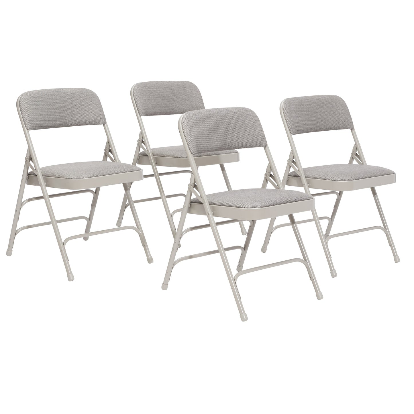 2300 Series Deluxe Fabric Upholstered Triple Brace Double Hinge Premium Folding Chair (Pack of 4)