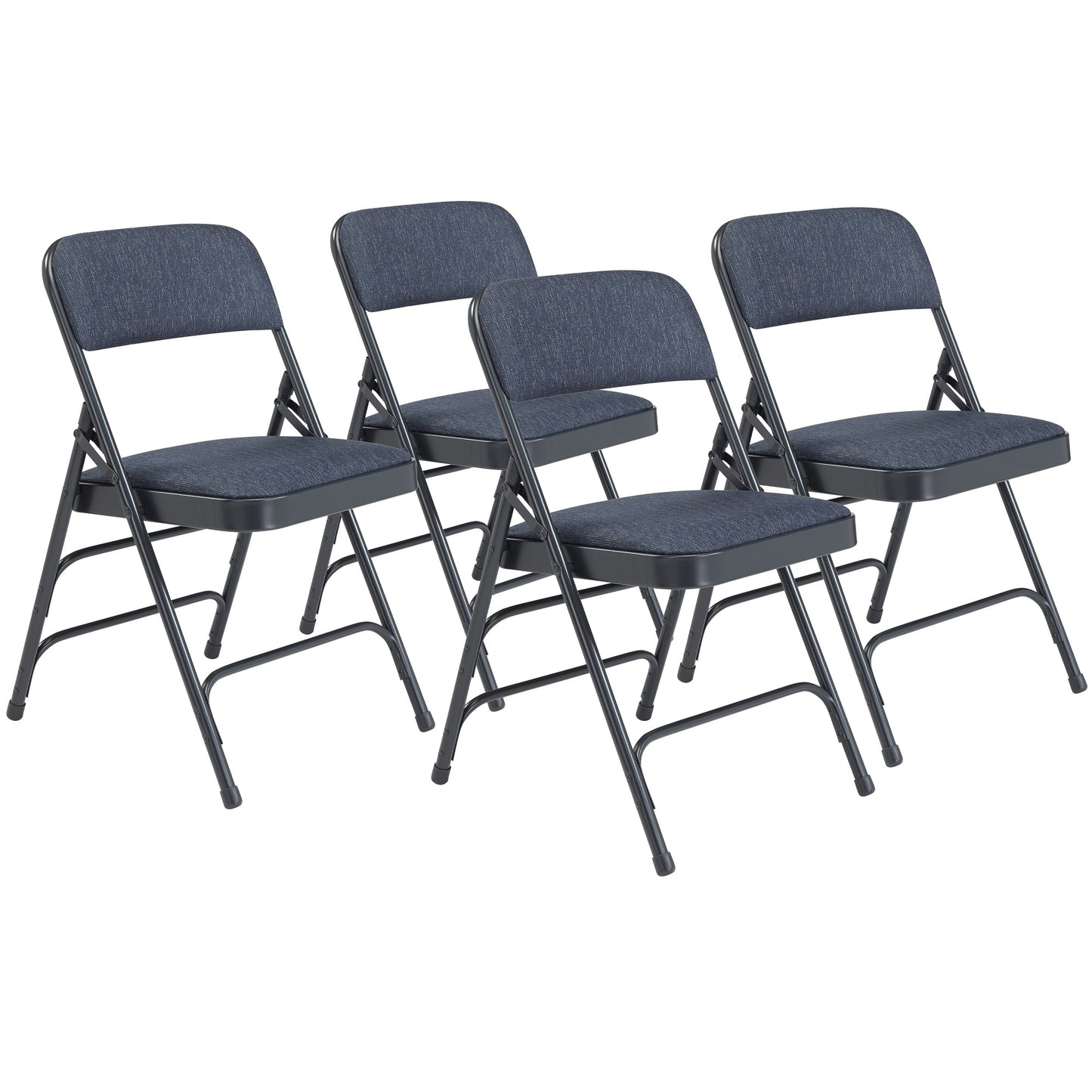 2300 Series Deluxe Fabric Upholstered Triple Brace Double Hinge Premium Folding Chair (Pack of 4)