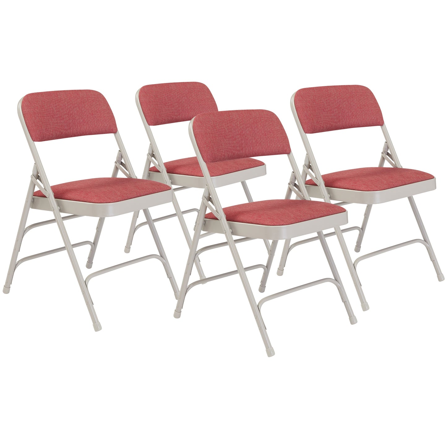 2300 Series Deluxe Fabric Upholstered Triple Brace Double Hinge Premium Folding Chair (Pack of 4)