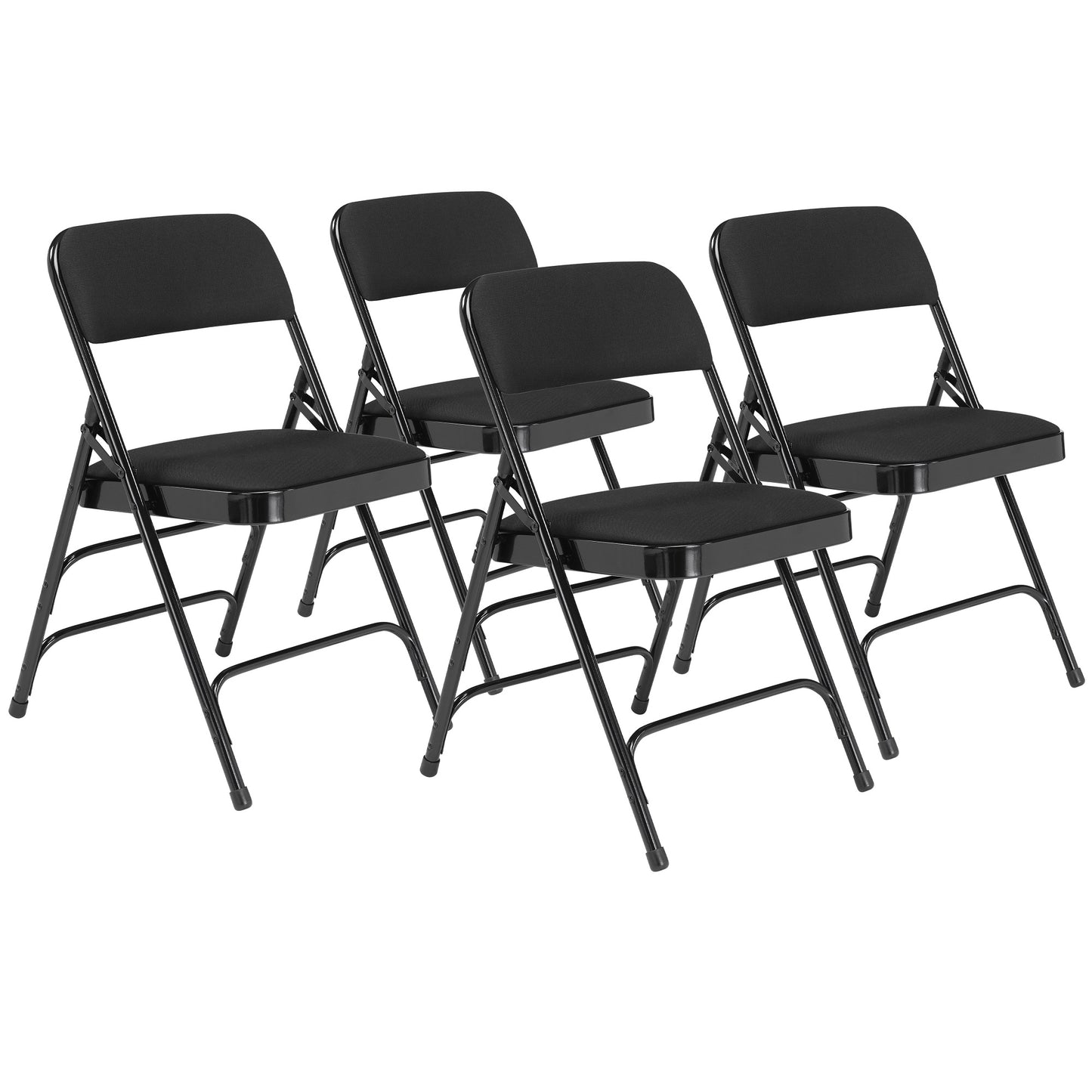 2300 Series Deluxe Fabric Upholstered Triple Brace Double Hinge Premium Folding Chair (Pack of 4)