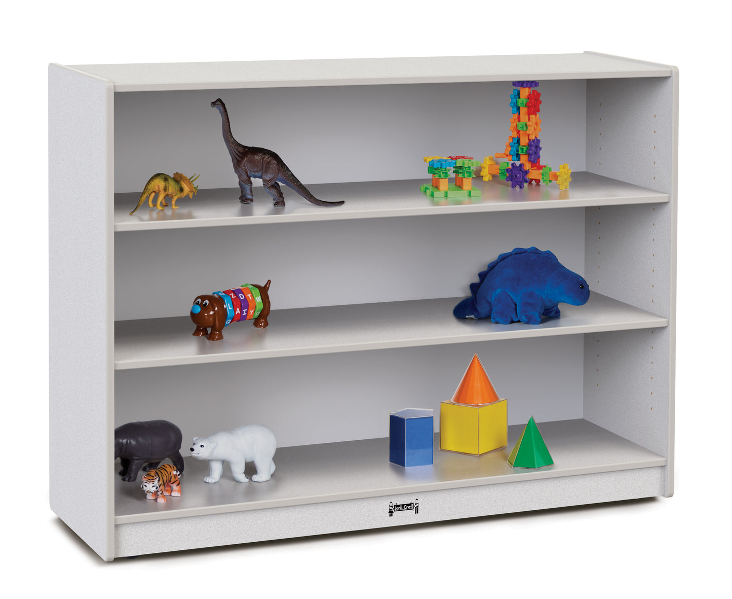 Rainbow Accents Super-Sized Adjustable Mobile Straight-Shelf - Gray