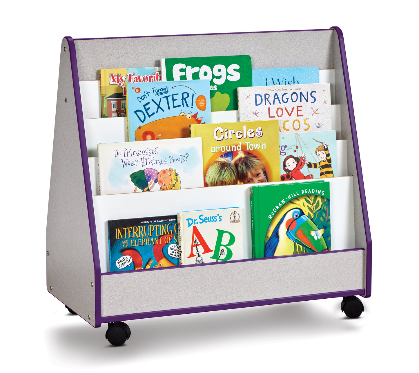 Rainbow Accents Double Sided Pick-a-Book Stand - Mobile - Gray