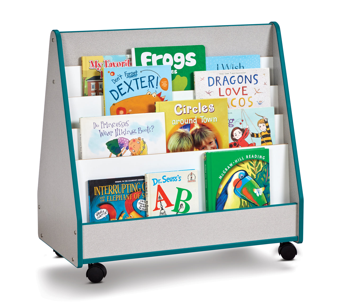 Rainbow Accents Double Sided Pick-a-Book Stand - Mobile - Gray