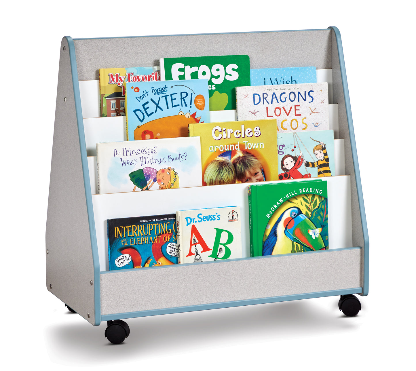 Rainbow Accents Double Sided Pick-a-Book Stand - Mobile - Gray