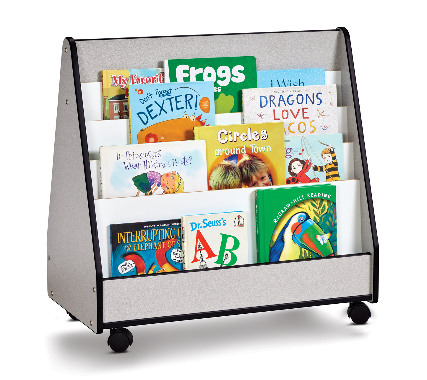 Rainbow Accents Double Sided Pick-a-Book Stand - Mobile - Gray