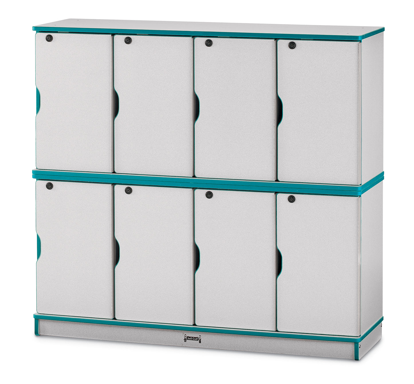 Rainbow Accents Stacking Lockable Lockers - Single Stack - Gray