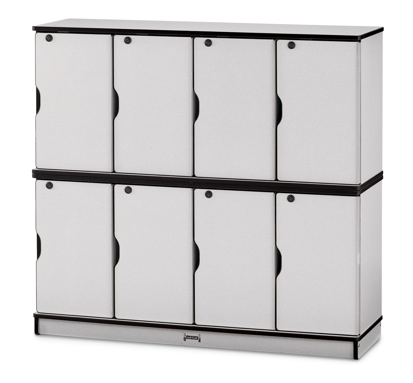 Rainbow Accents Stacking Lockable Lockers - Single Stack - Gray