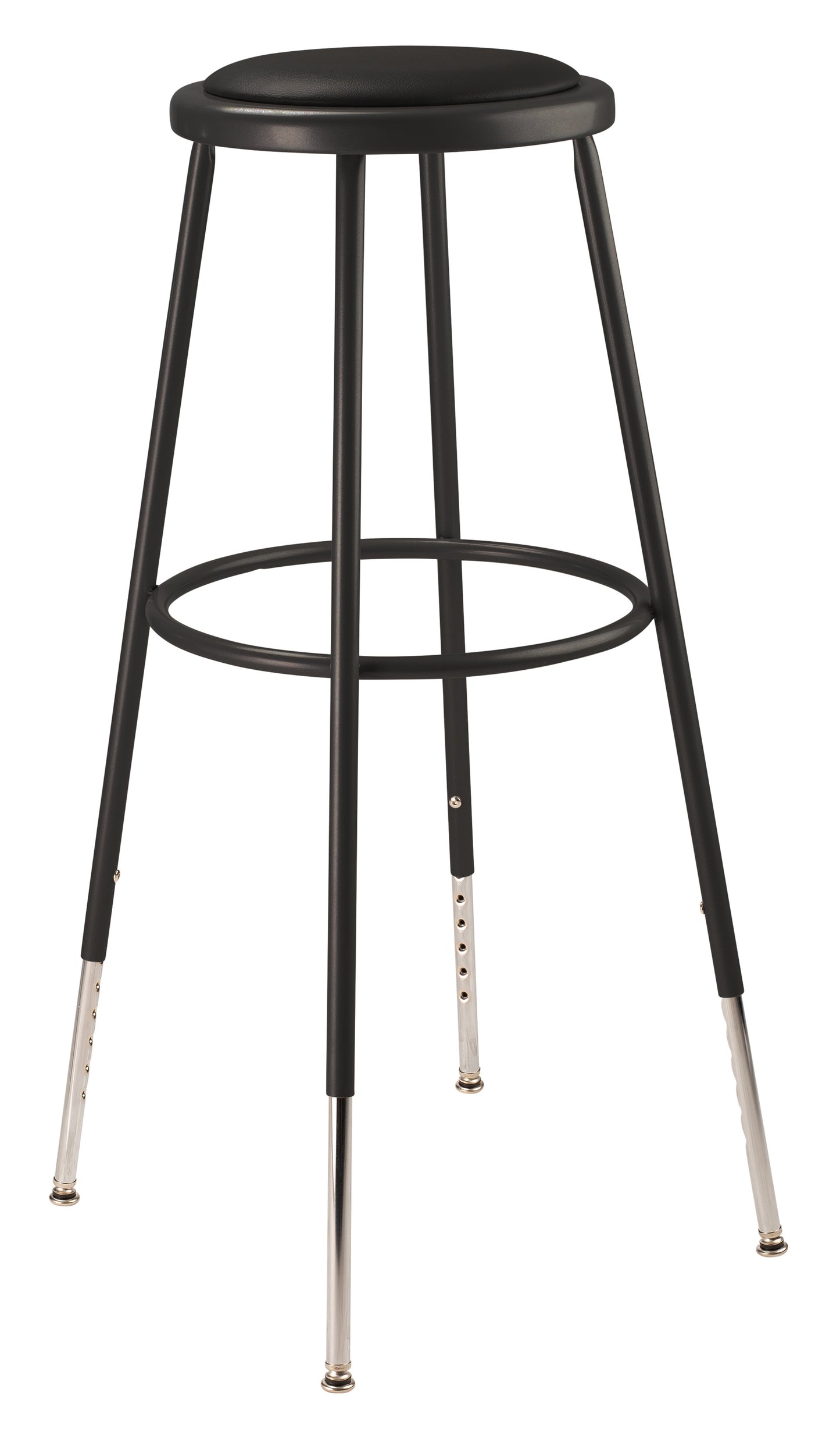 30.5 -38.5" Height Adjustable Heavy Duty Vinyl Padded Steel Stool