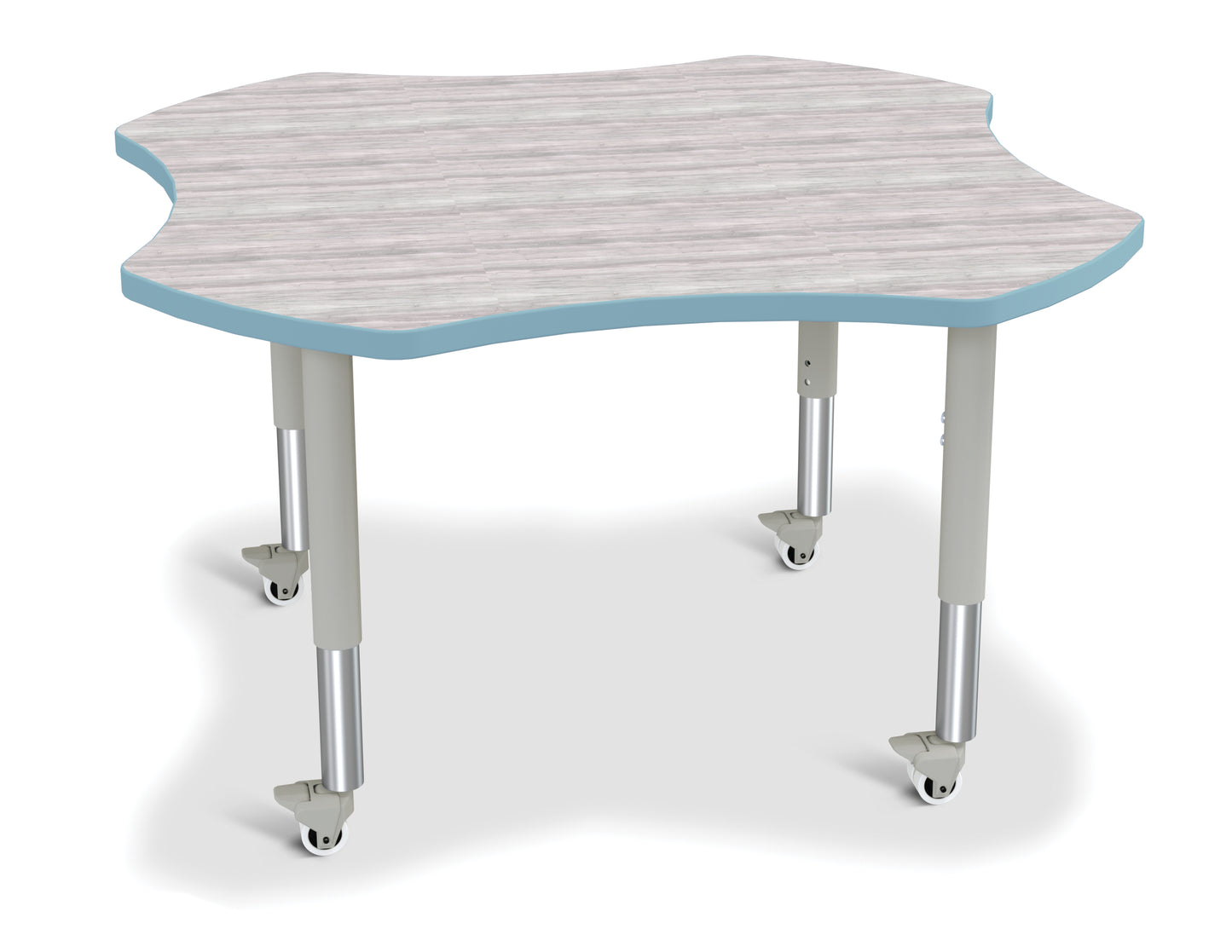 Berries Four Leaf Activity Table - A-height - Driftwood Gray/Gray/Gray