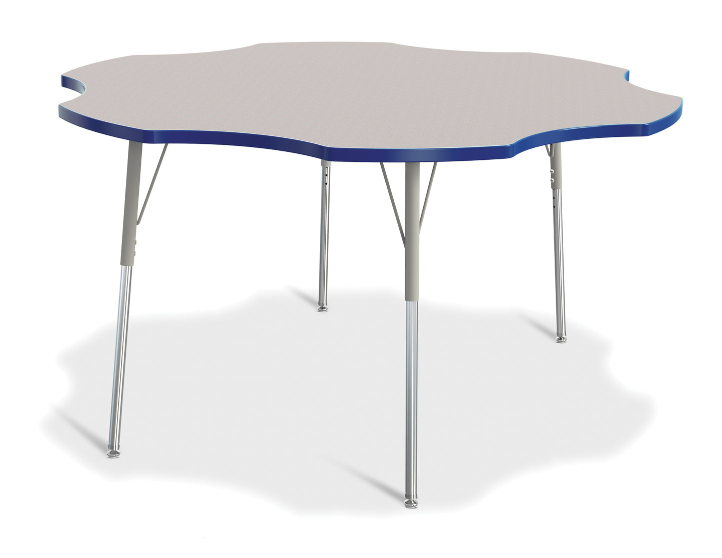 Berries Six Leaf Activity Table - 60", A-height - Freckled Gray/Gray/Gray