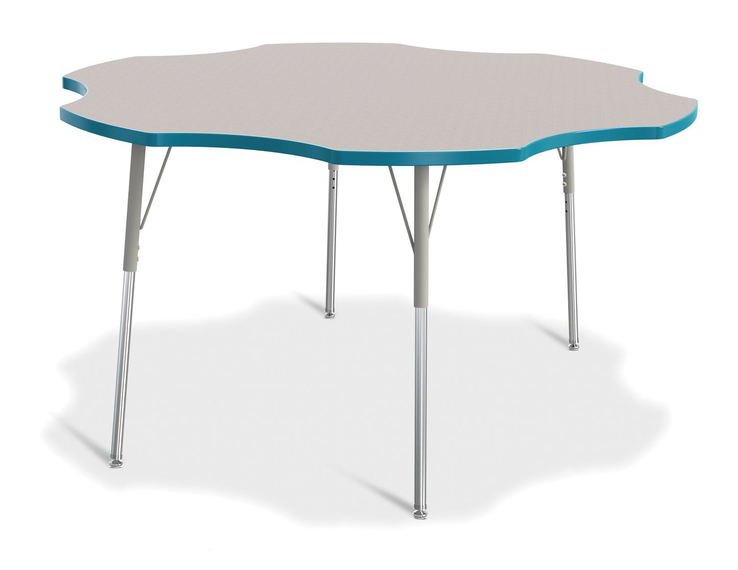 Berries Six Leaf Activity Table - 60", A-height - Freckled Gray/Gray/Gray
