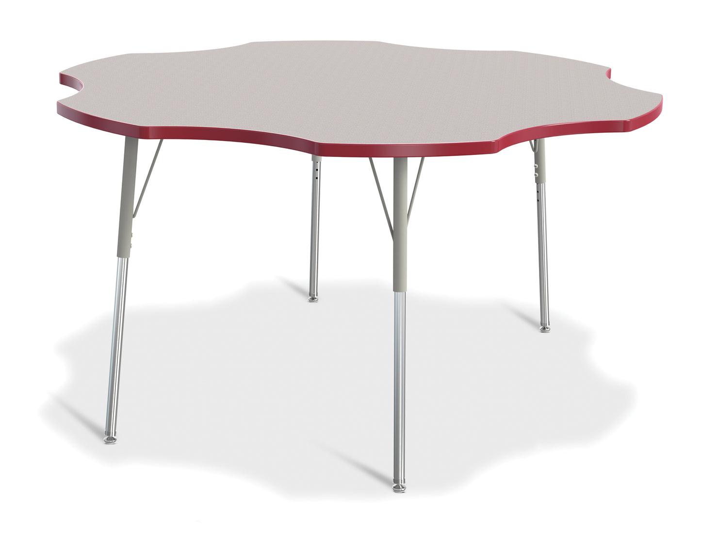 Berries Six Leaf Activity Table - 60", A-height - Freckled Gray/Gray/Gray