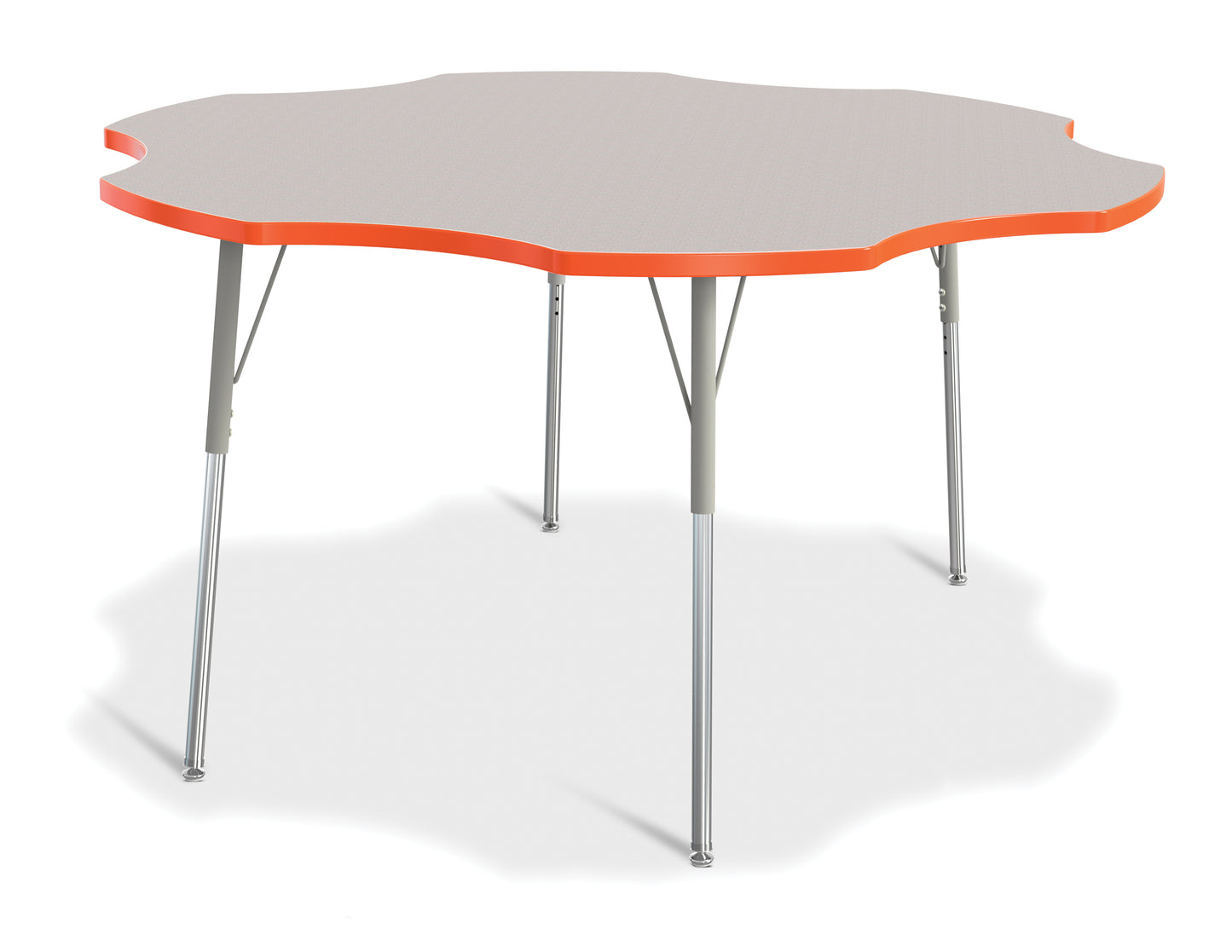 Berries Six Leaf Activity Table - 60", A-height - Freckled Gray/Gray/Gray