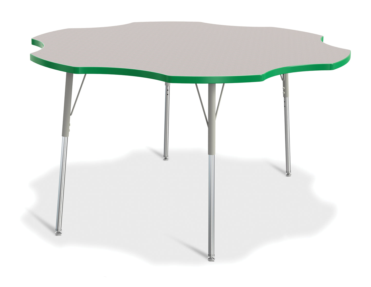 Berries Six Leaf Activity Table - 60", A-height - Freckled Gray/Gray/Gray