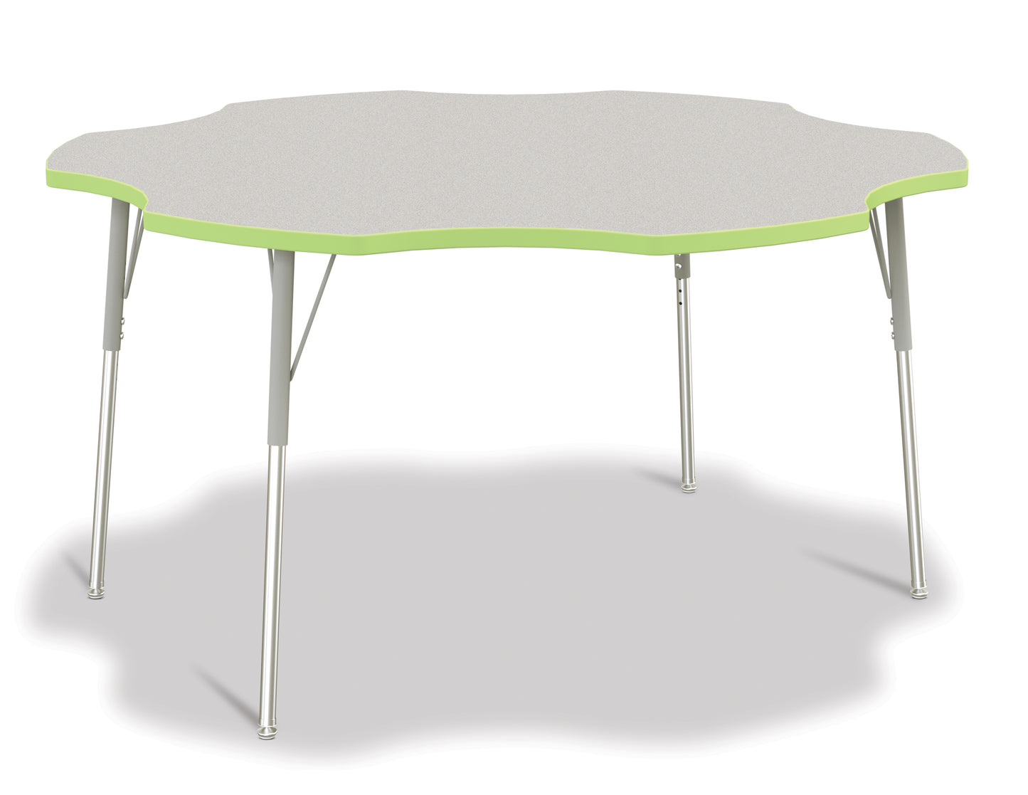 Berries Six Leaf Activity Table - 60", A-height - Freckled Gray/Gray/Gray