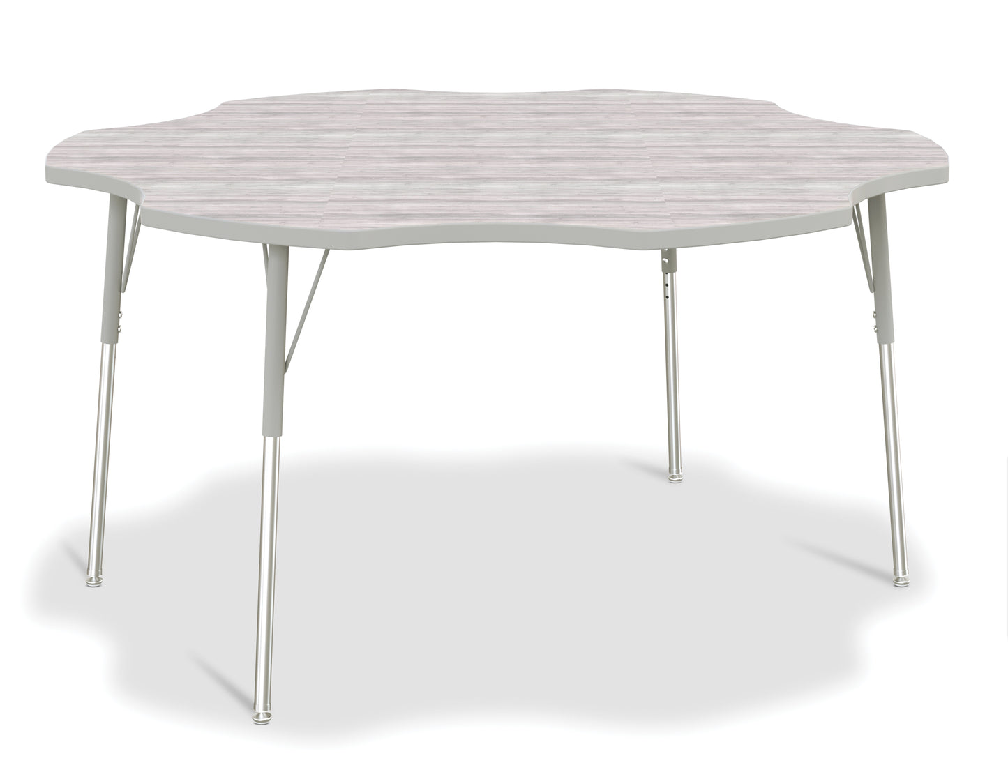 Berries Six Leaf Activity Table - 60", A-height - Freckled Gray/Gray/Gray