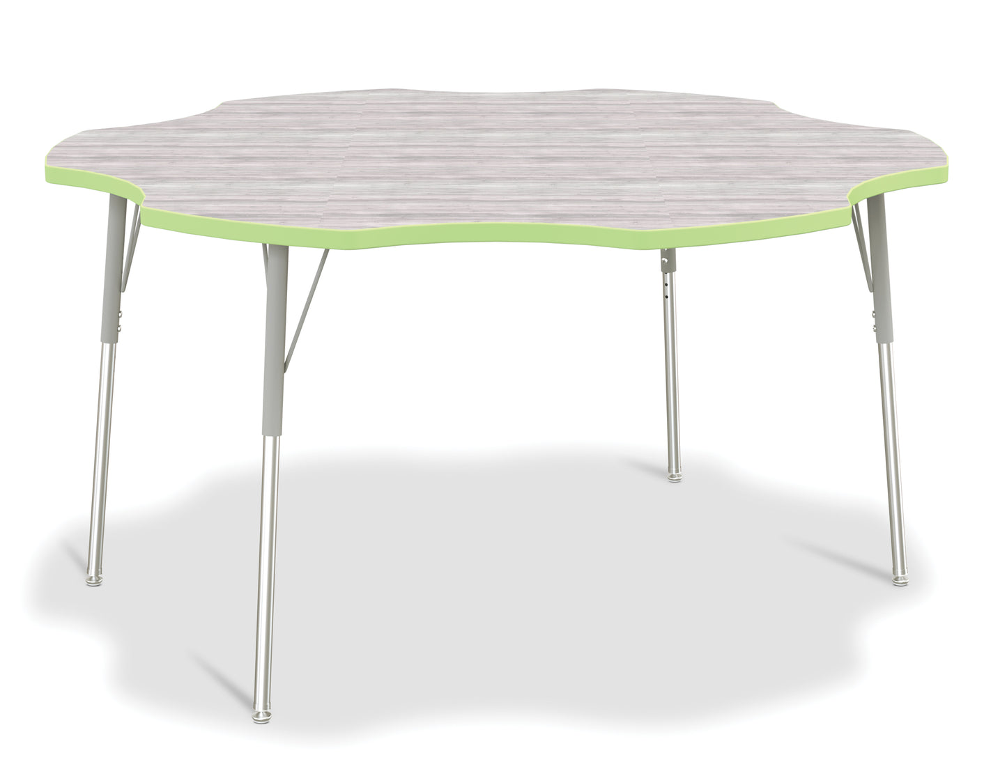 Berries Six Leaf Activity Table - 60", A-height - Freckled Gray/Gray/Gray