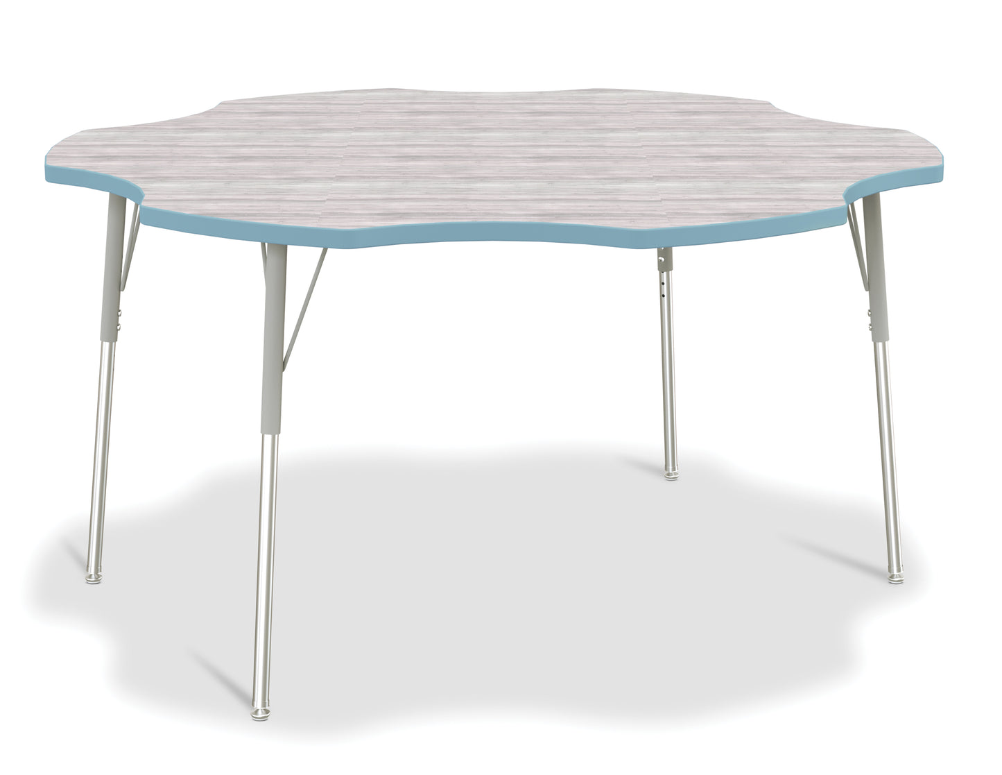 Berries Six Leaf Activity Table - 60", A-height - Freckled Gray/Gray/Gray