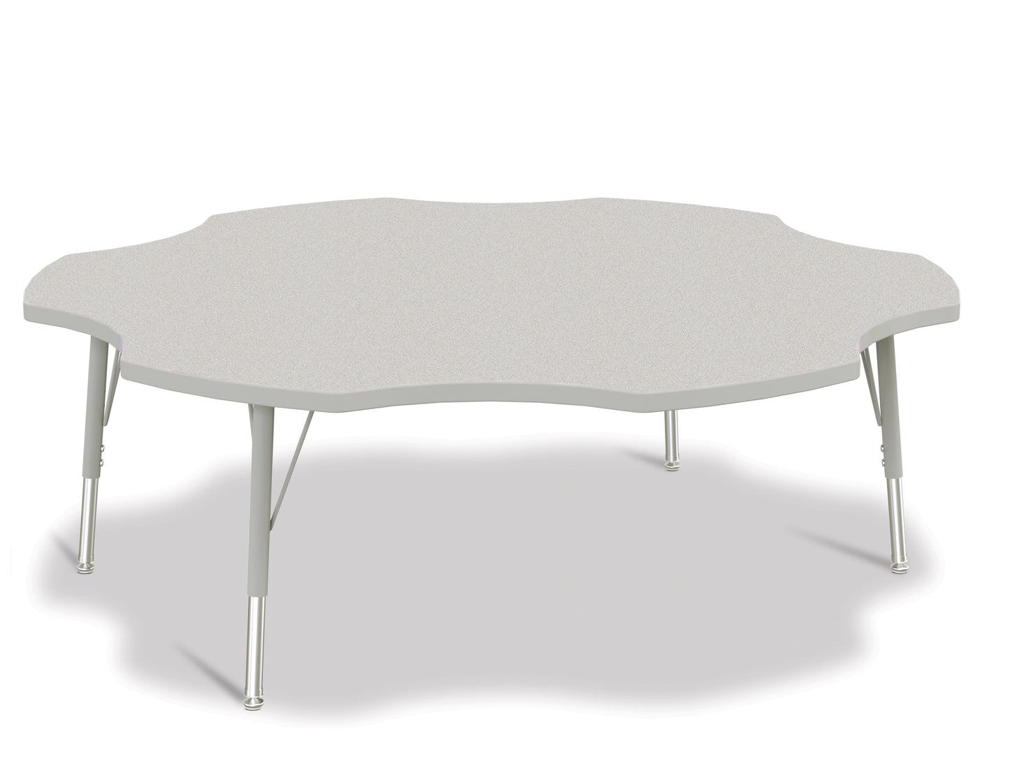 Berries Six Leaf Activity Table - 60", A-height - Freckled Gray/Gray/Gray