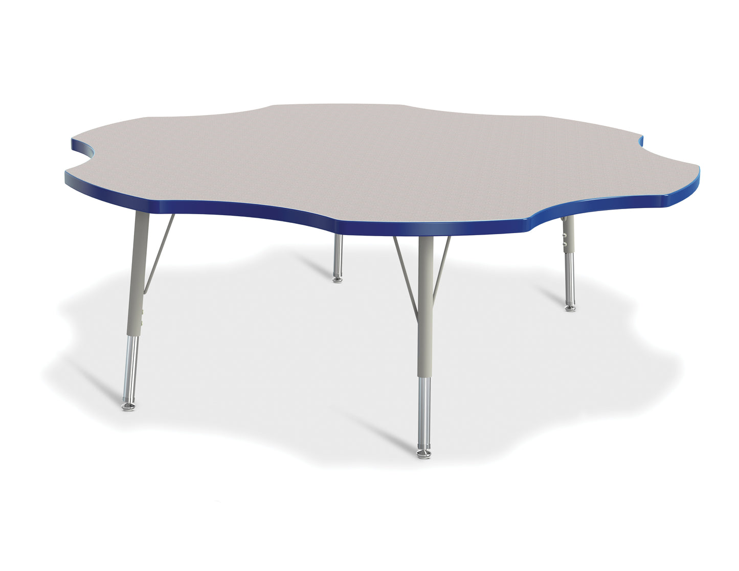 Berries Six Leaf Activity Table - 60", A-height - Freckled Gray/Gray/Gray