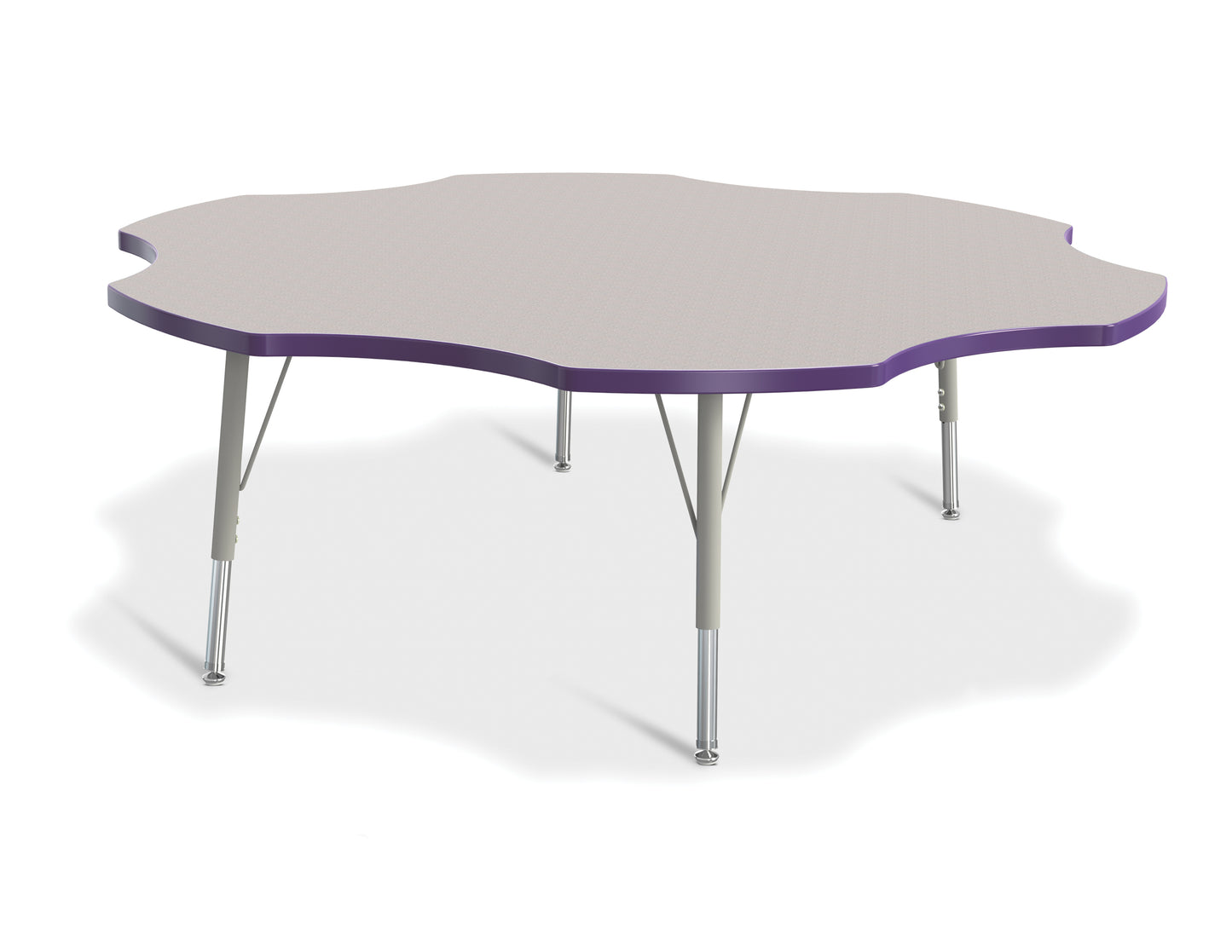 Berries Six Leaf Activity Table - 60", A-height - Freckled Gray/Gray/Gray