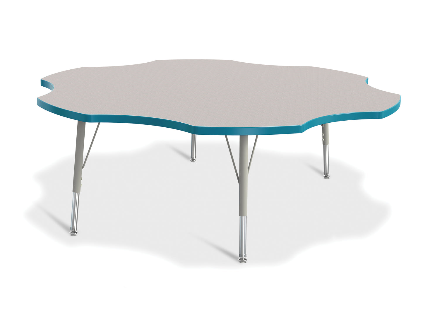 Berries Six Leaf Activity Table - 60", A-height - Freckled Gray/Gray/Gray
