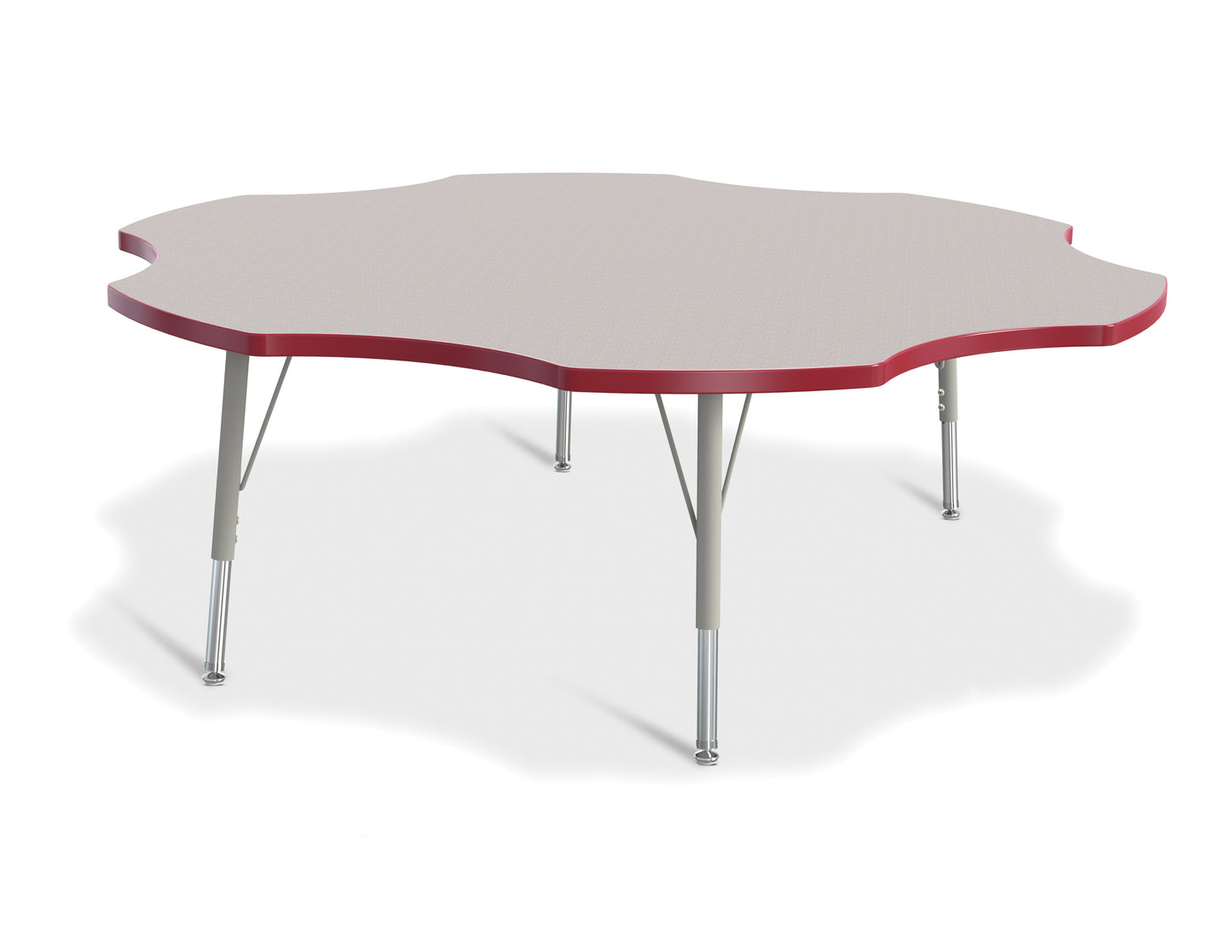 Berries Six Leaf Activity Table - 60", A-height - Freckled Gray/Gray/Gray