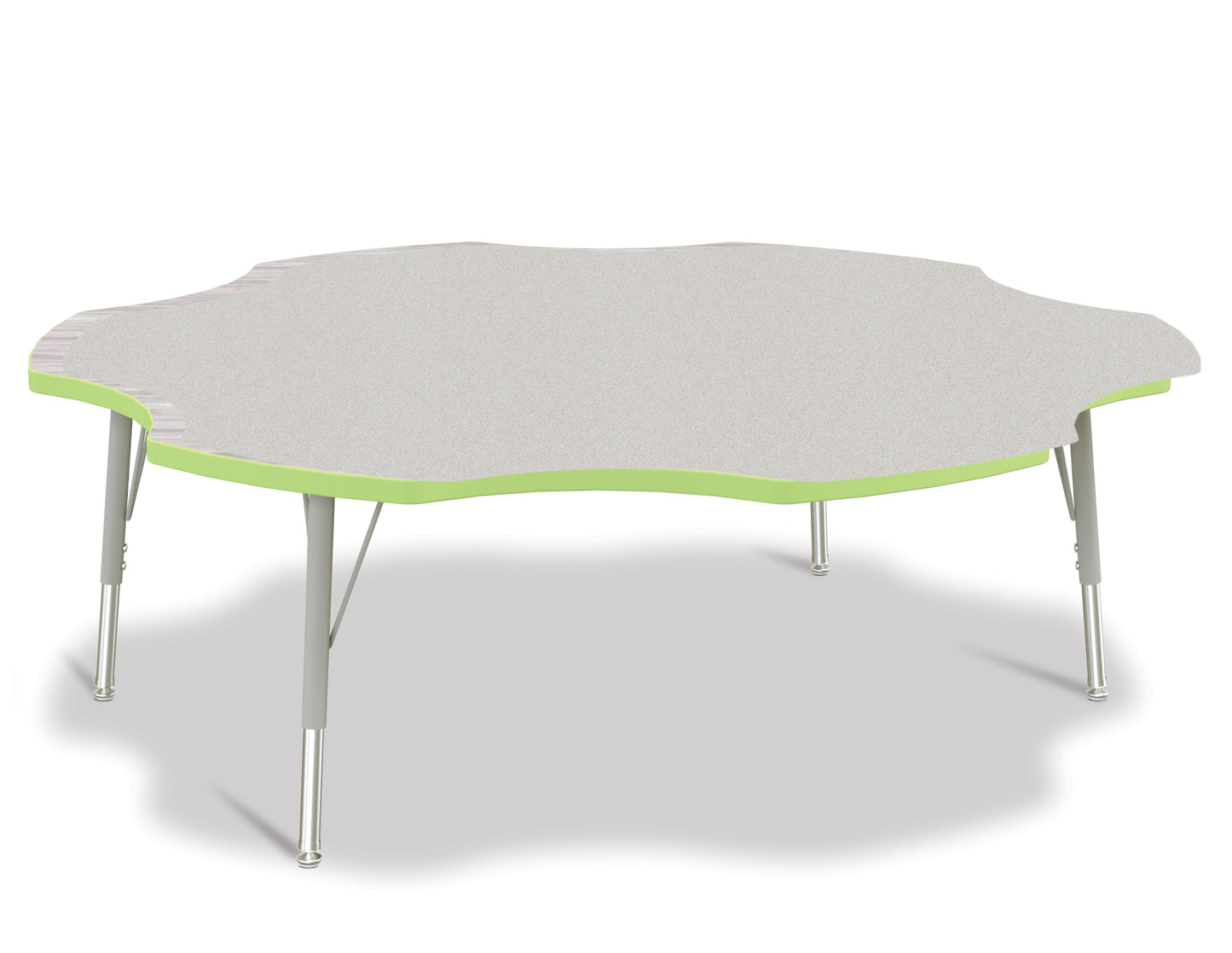 Berries Six Leaf Activity Table - 60", A-height - Freckled Gray/Gray/Gray