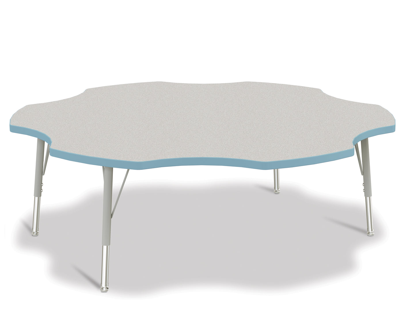 Berries Six Leaf Activity Table - 60", A-height - Freckled Gray/Gray/Gray