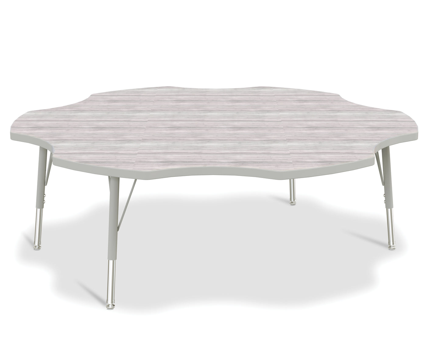 Berries Six Leaf Activity Table - 60", A-height - Freckled Gray/Gray/Gray
