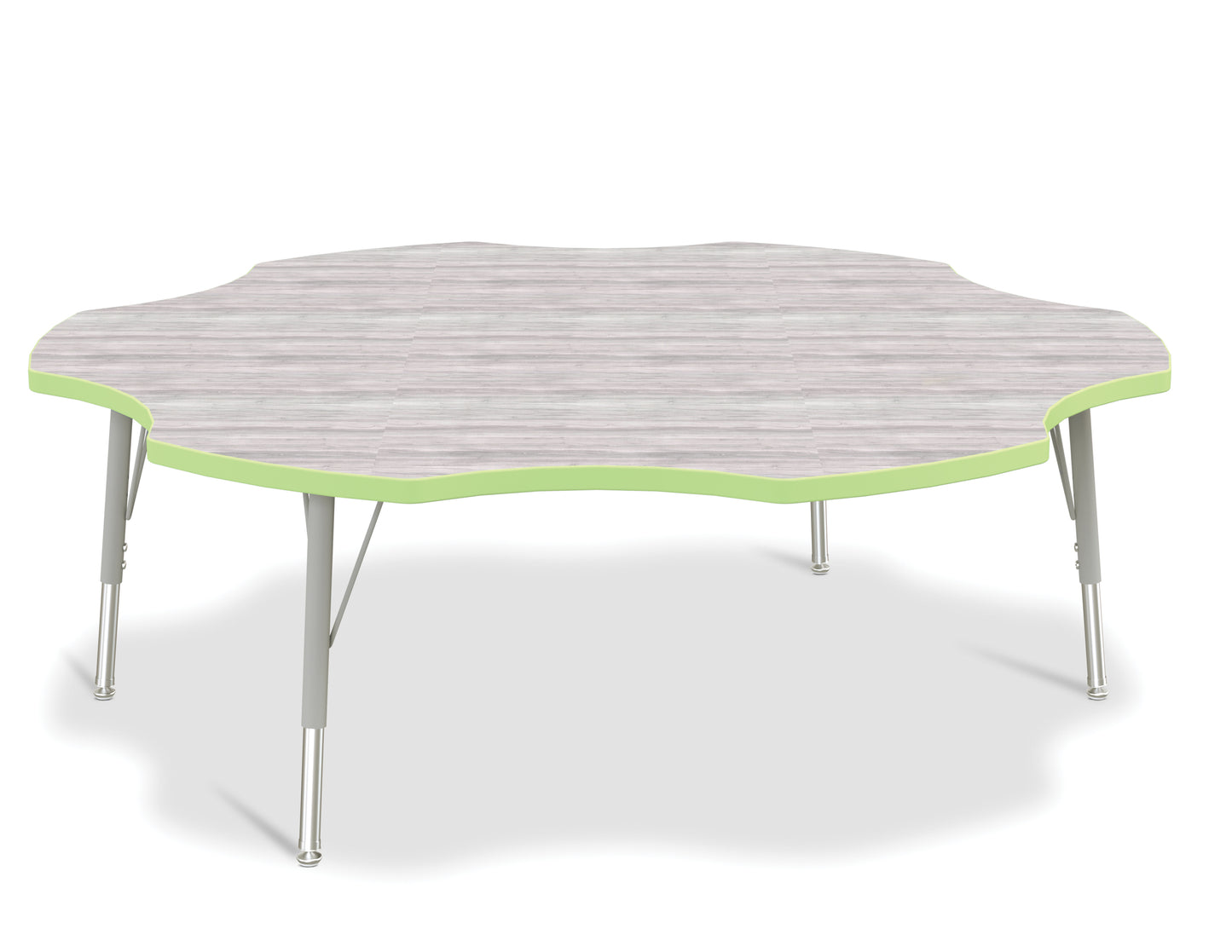 Berries Six Leaf Activity Table - 60", A-height - Freckled Gray/Gray/Gray