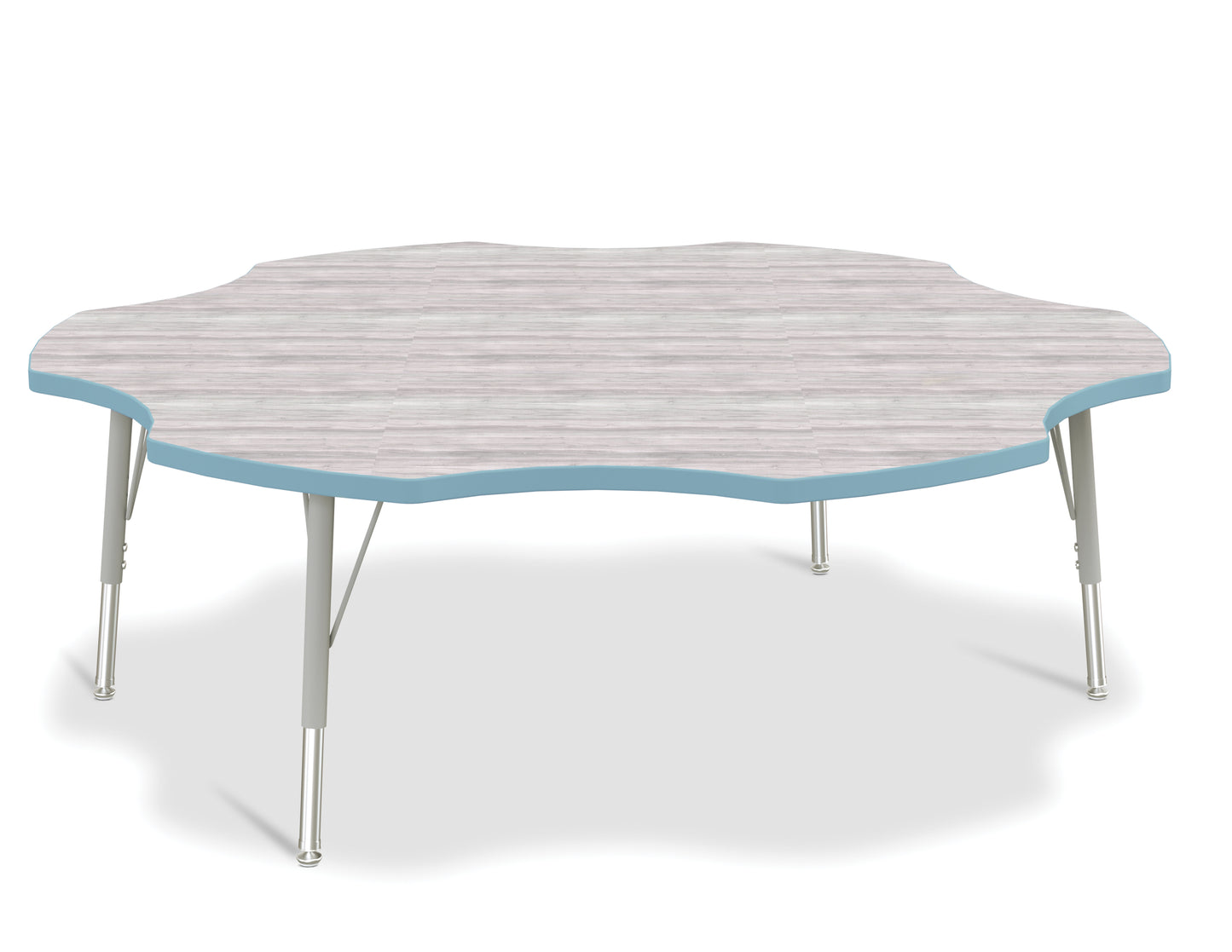 Berries Six Leaf Activity Table - 60", A-height - Freckled Gray/Gray/Gray