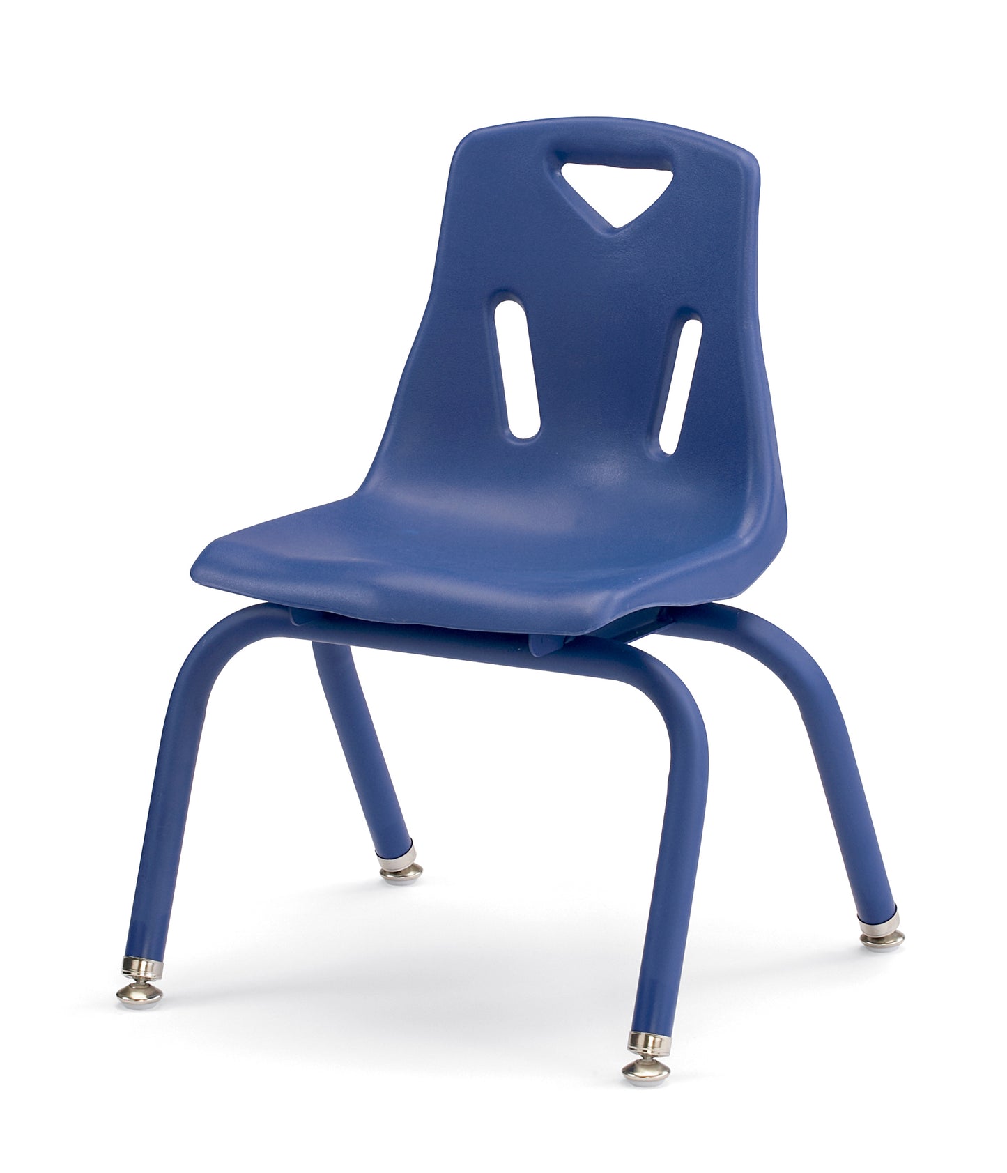 Berries Stacking Chair with Powder-Coated Legs - 8" Ht - Blue