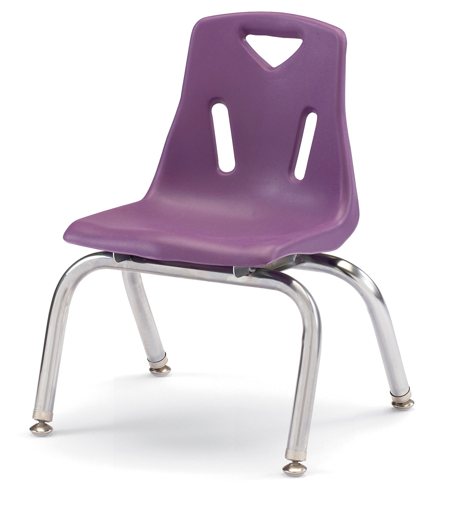 Berries Stacking Chair with Chrome-Plated Legs - 10" Ht - Purple
