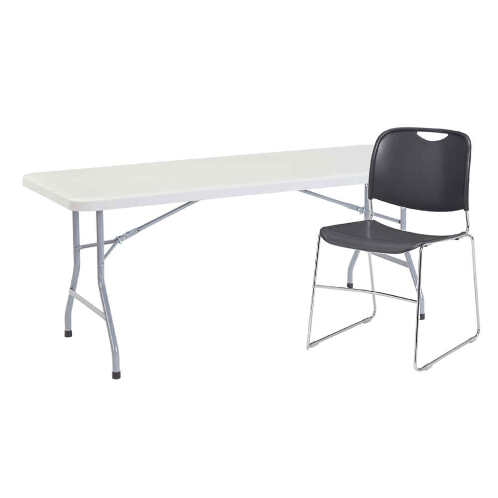 Rectangle Tables & Stacker Chairs