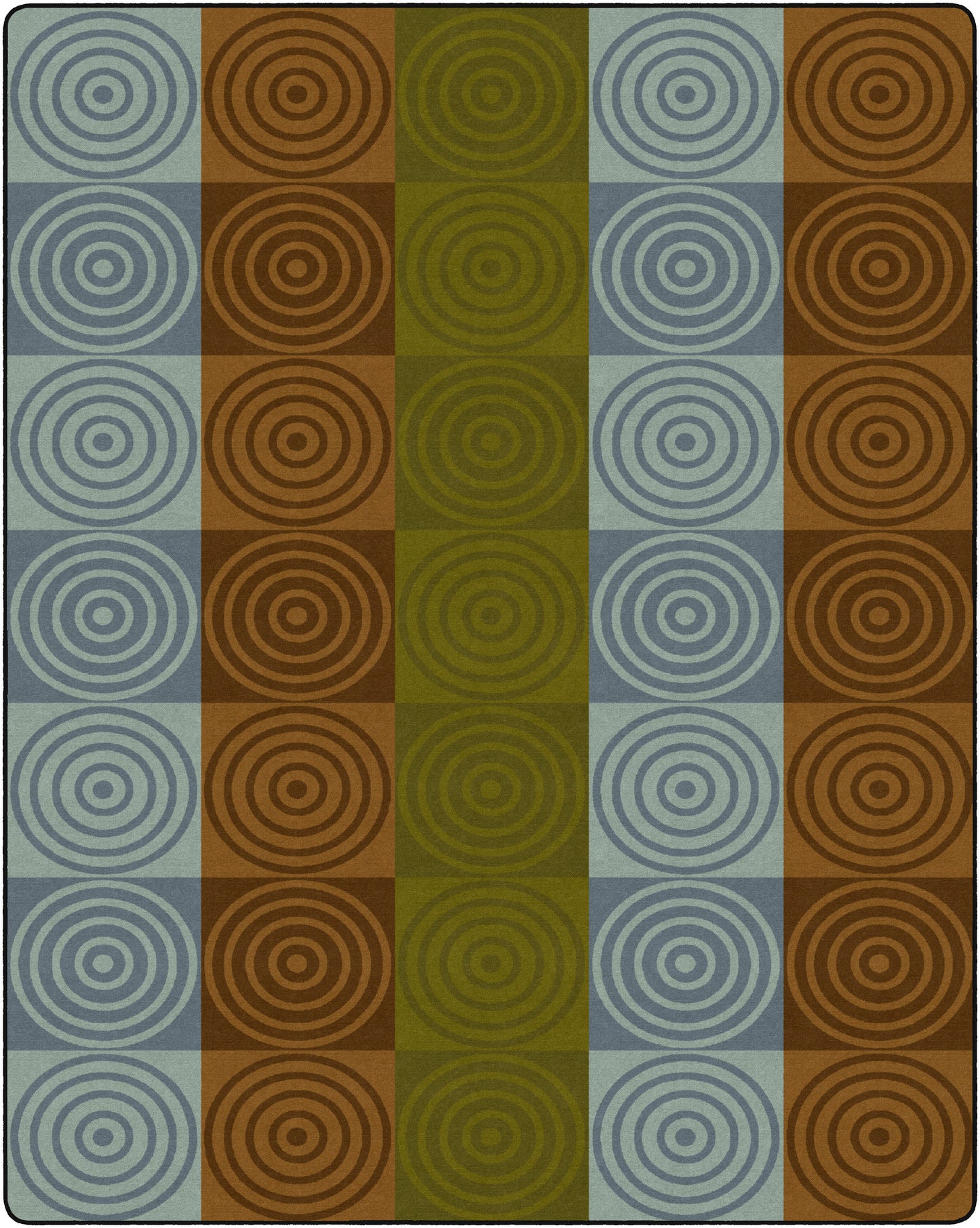 BULLSEYE BLOCKS EARTH TONE