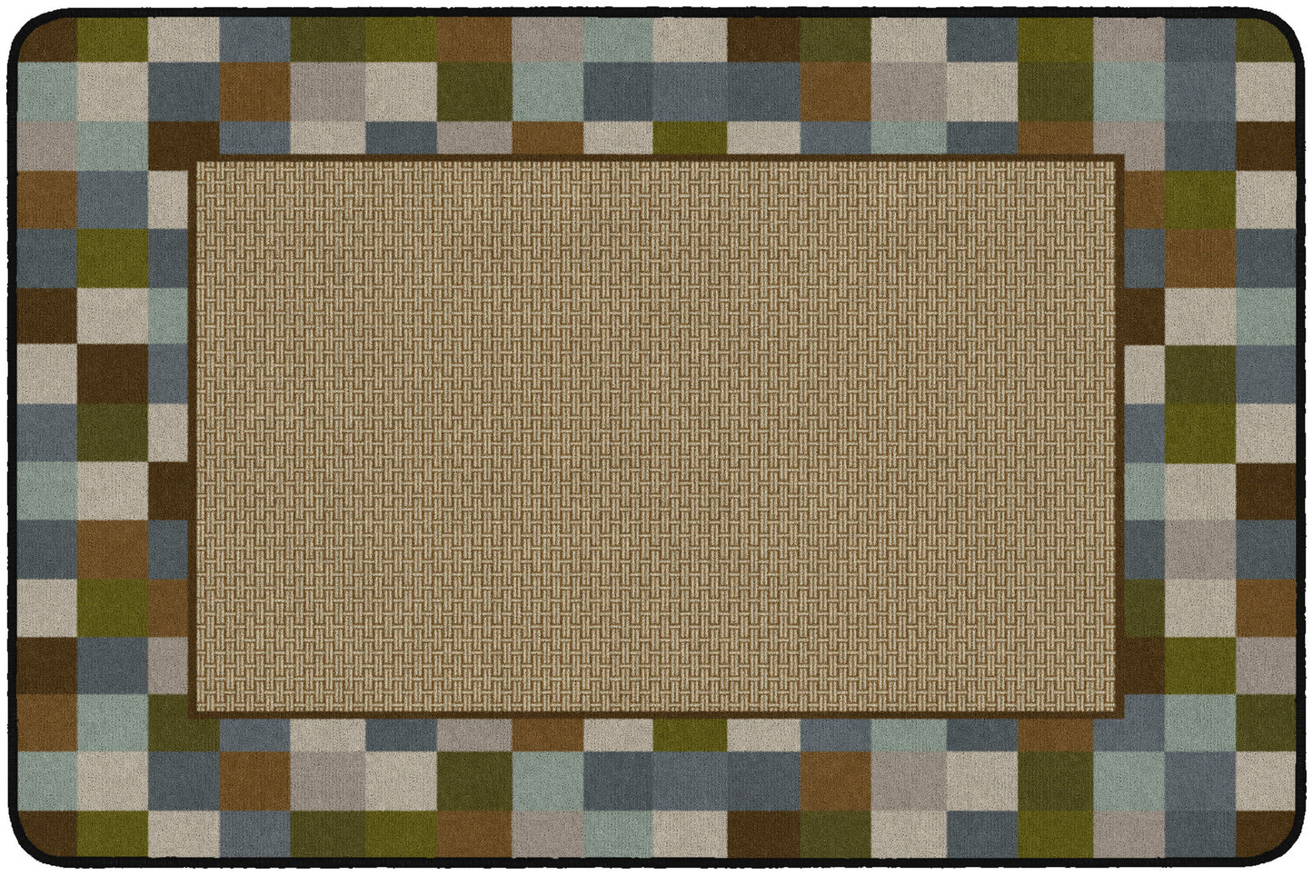 BORDER BLOCKS TEAL