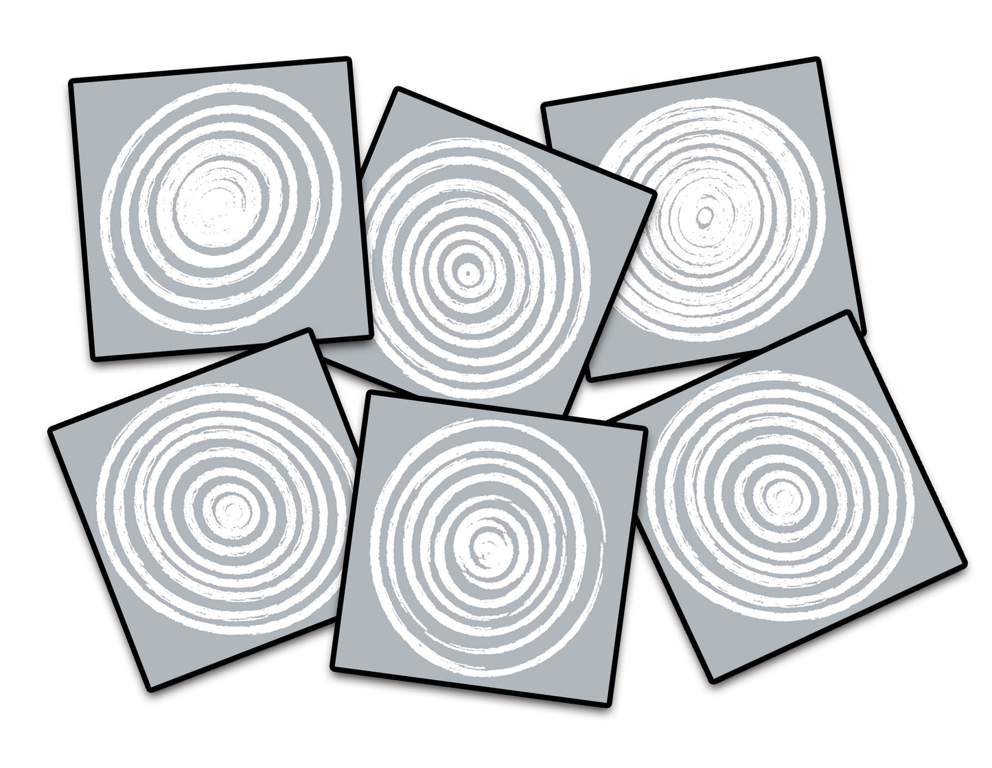 CIRCLES GREY (SET OF 6)