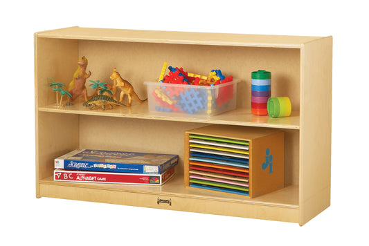 Jonti-Craft Low Mobile Straight-Shelf - Magnetic Write-n-Wipe Back